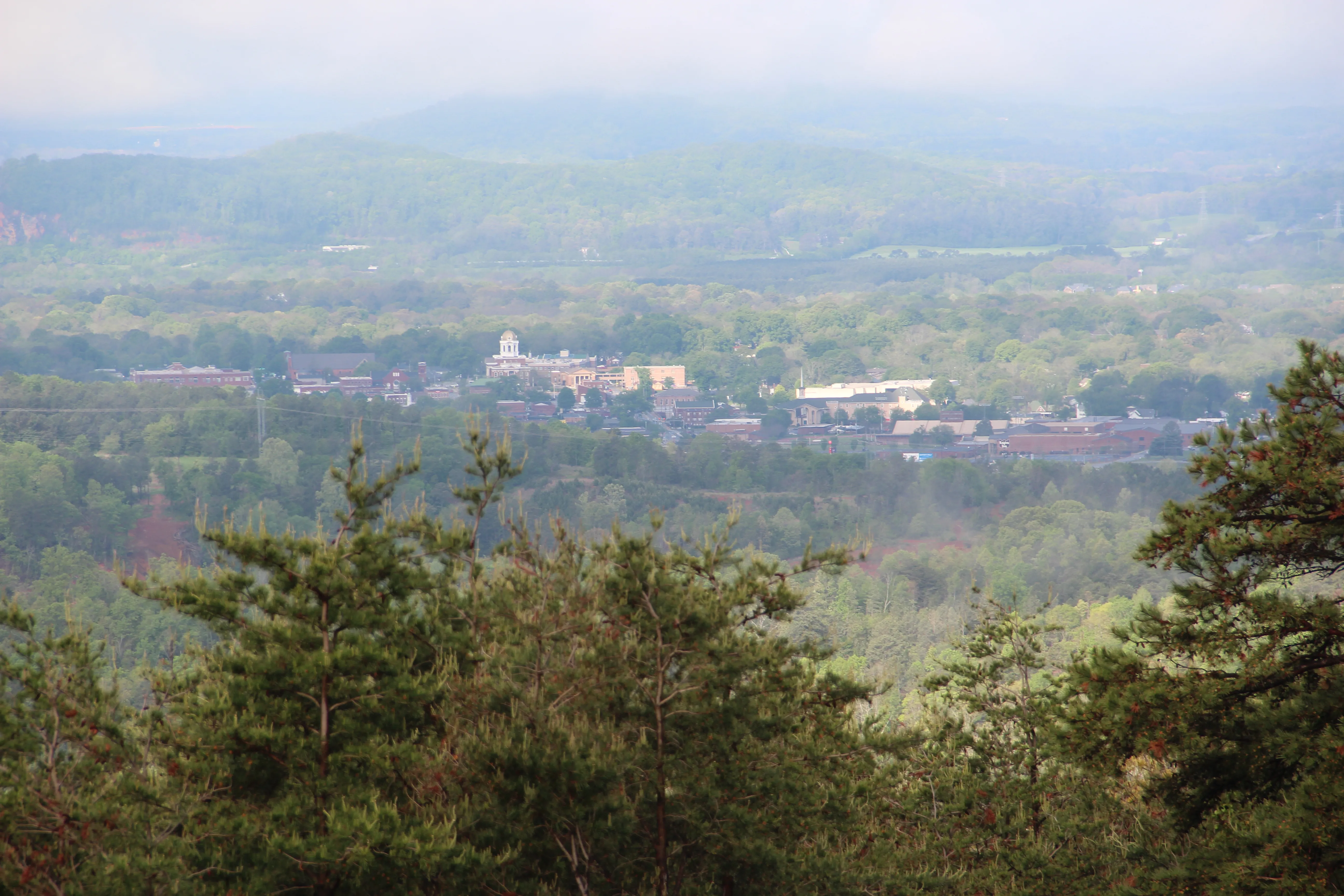Downtown Cartersville viewed from Pine Mountain