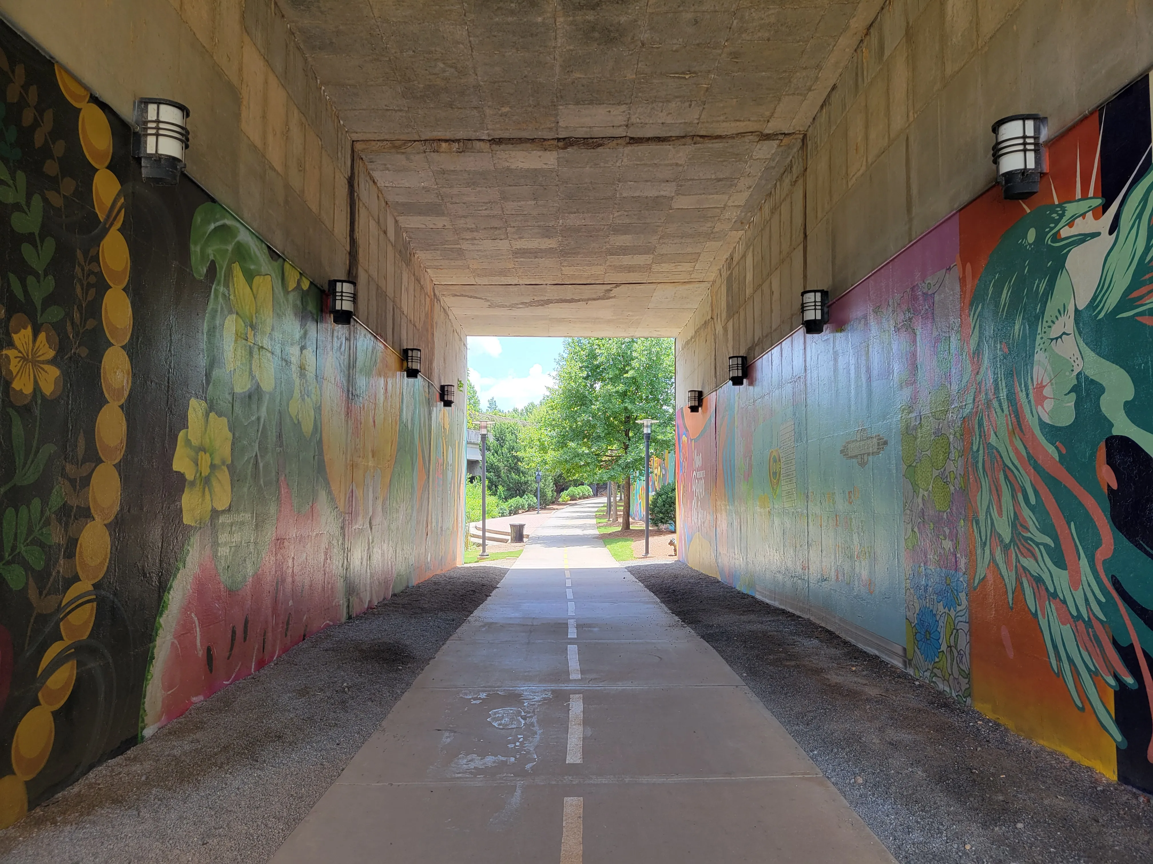 Chamblee Rail Trail under Peachtree Industrial Boulevard, Chamblee Georgia
