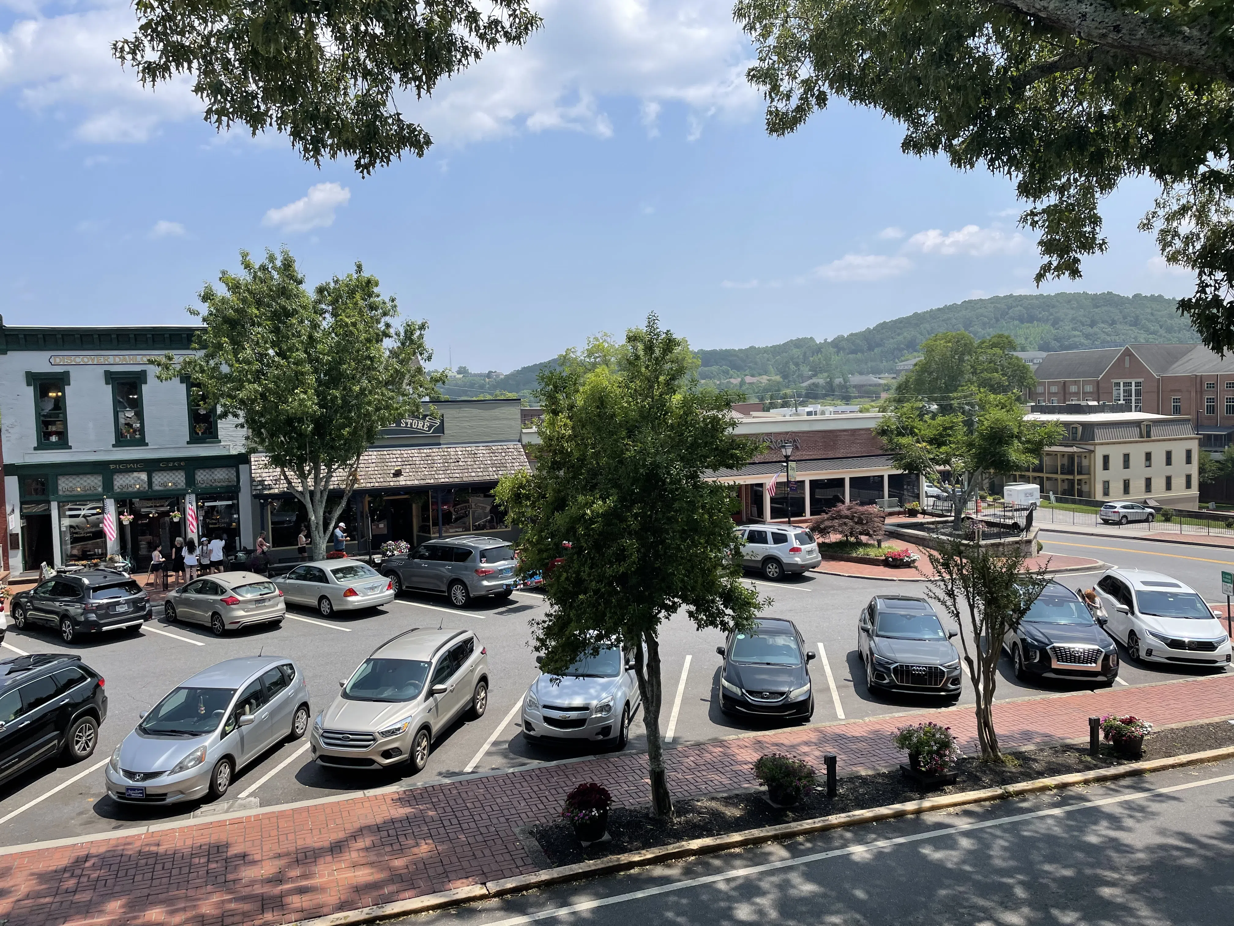 A view of Dahlonega, Georgia as seen from the top of the Dahlonega Gold Museum Historic Site
