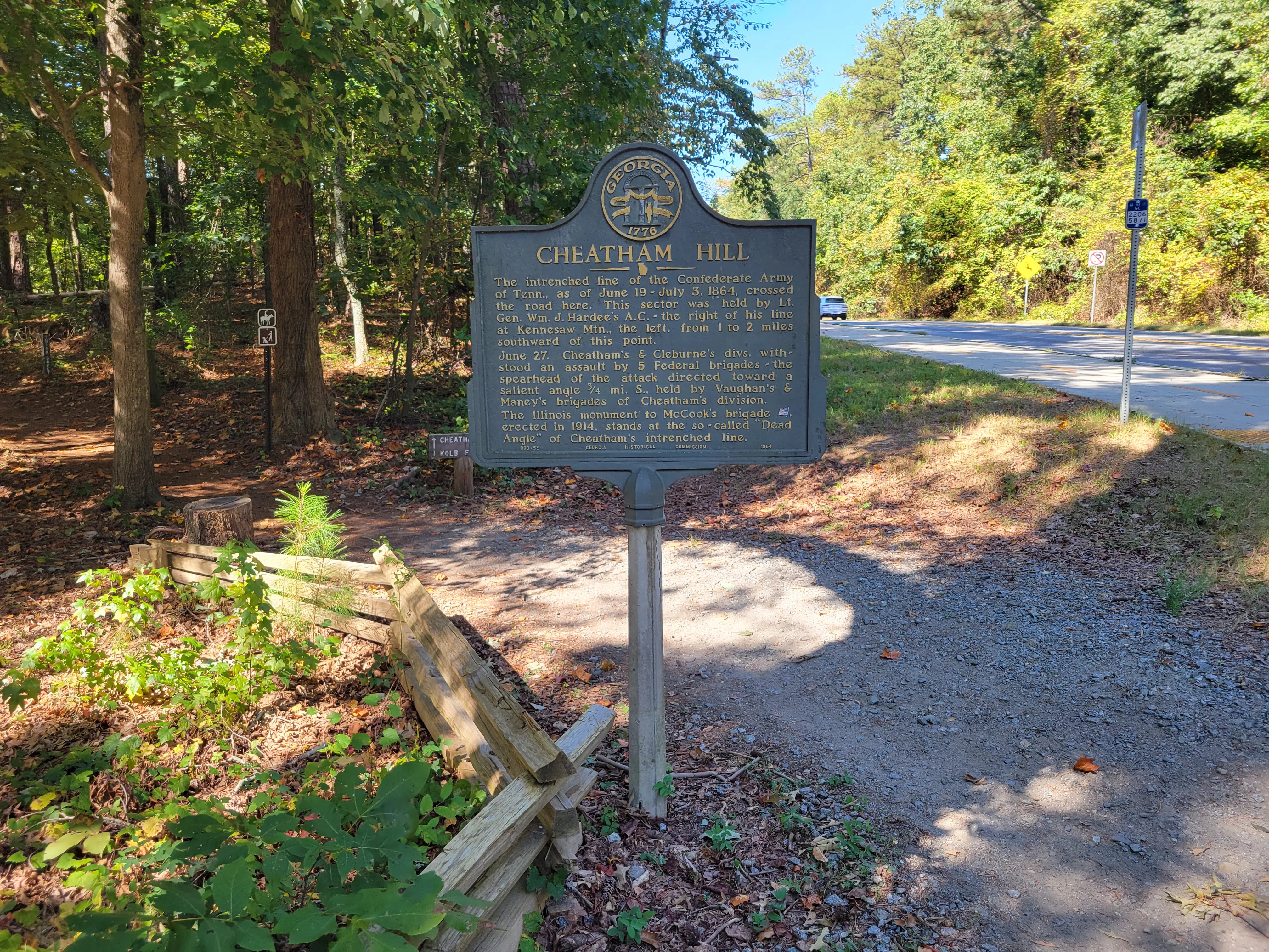 Cheatham Hill historical marker, Marietta Georgia