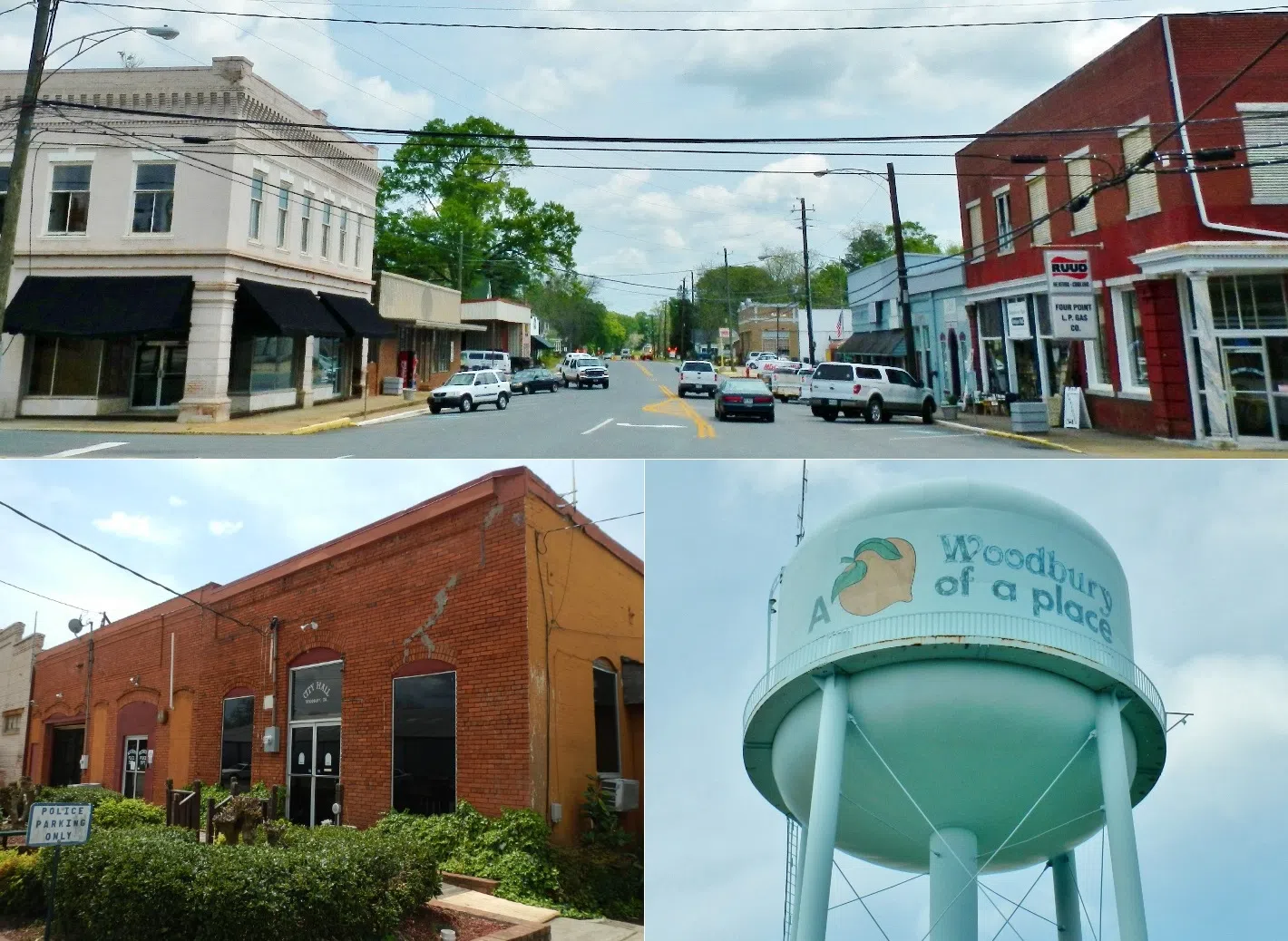 This is a series of photos that I shot of Woodbury, Georgia and personally assembled into this photo collage. — License: