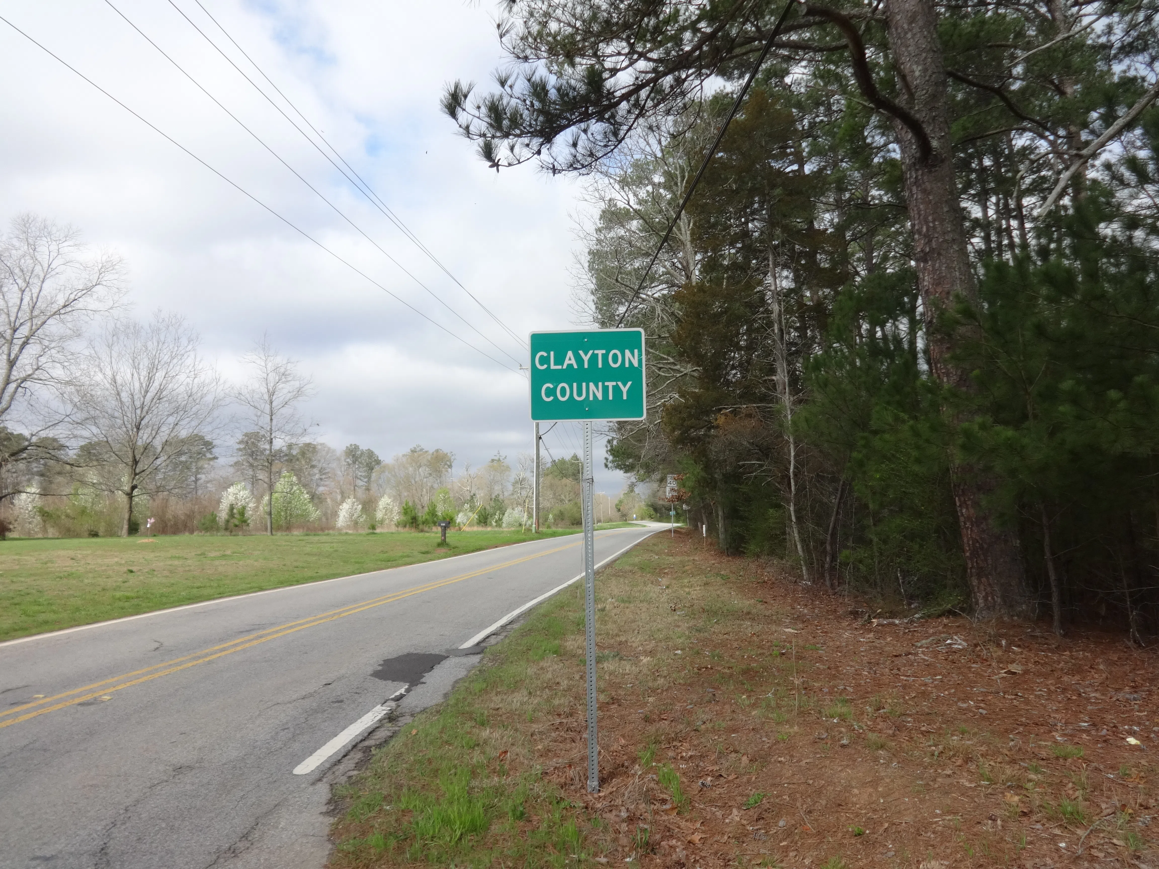 Clayton County border (border with Henry County), Lower Woolsey Rd — License: