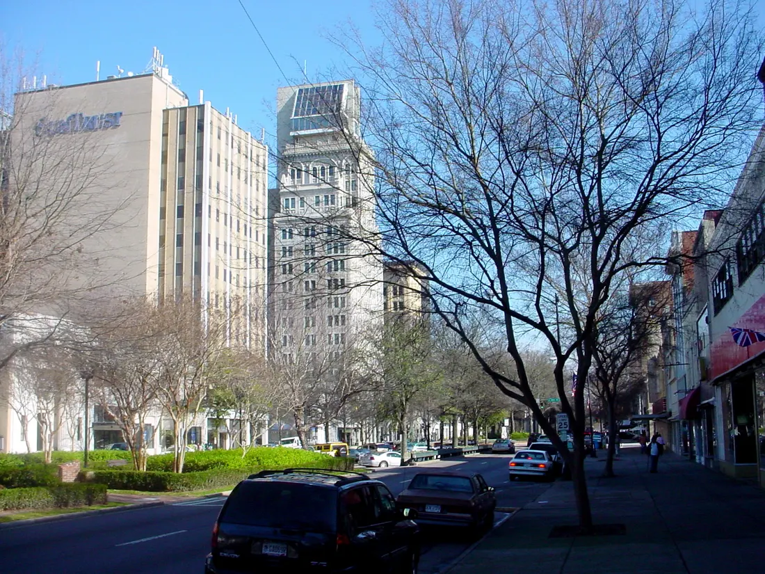 Augusta, Georgia, United States. Broad Street and Lamar Building
