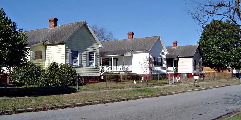 Mill houses, Graniteville South Carolina. Photograph 2007 by P J Hughes