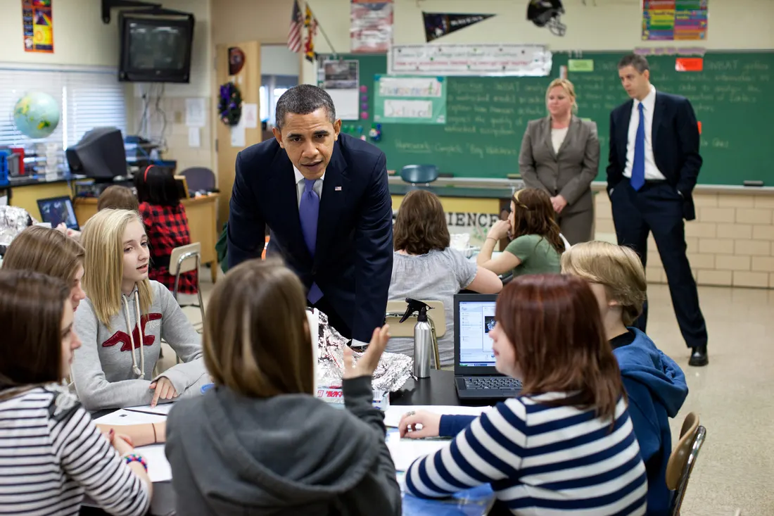 President Obama visits Parkville Middle School, Parkville, Maryland, Februrary 14, 2011
