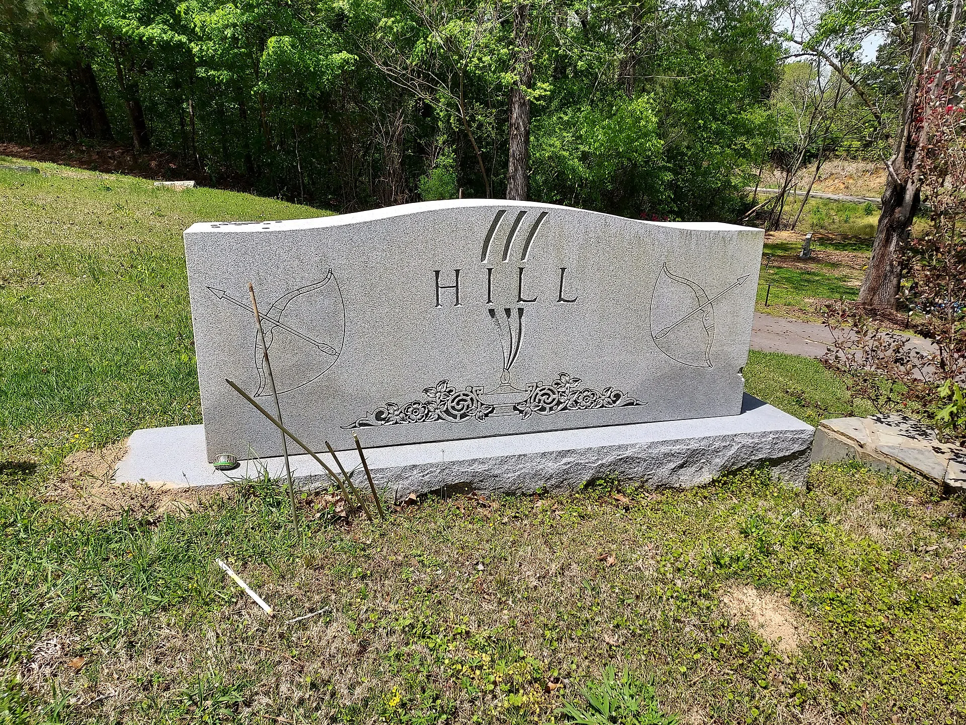 Grave of Howard Hill in Ashville, Alabama