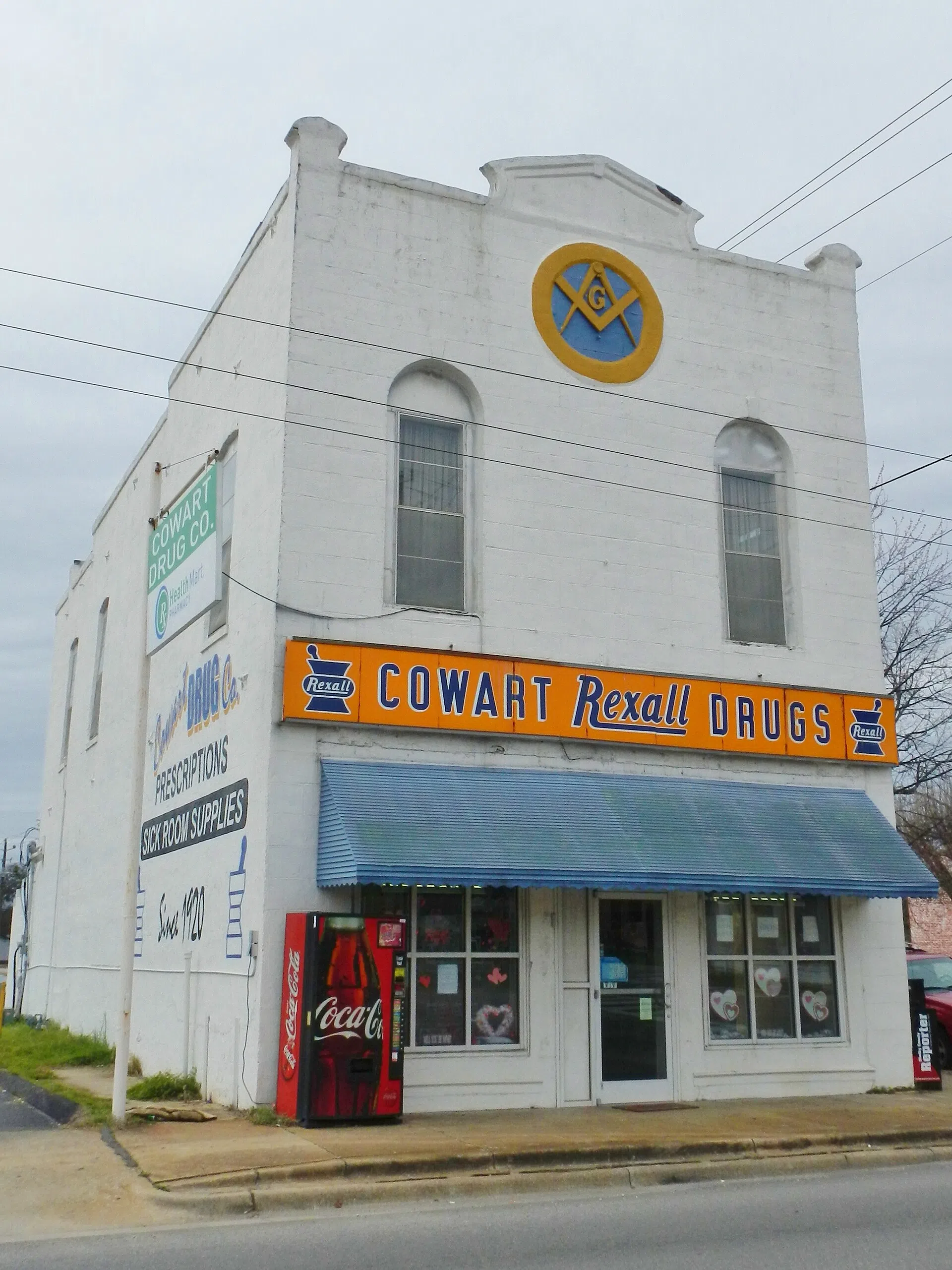 Cowart Drug Store in historic downtown Calera, Alabama