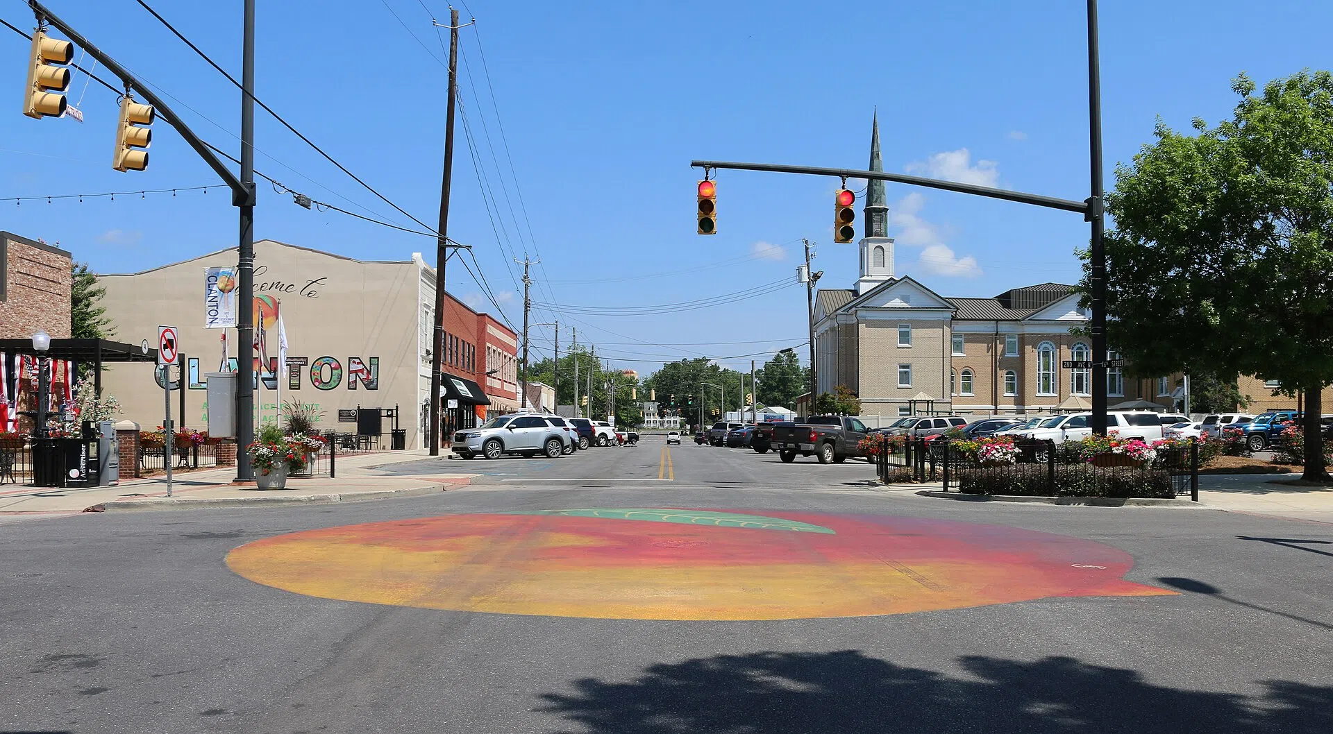 Town view of Clanton, Alabama