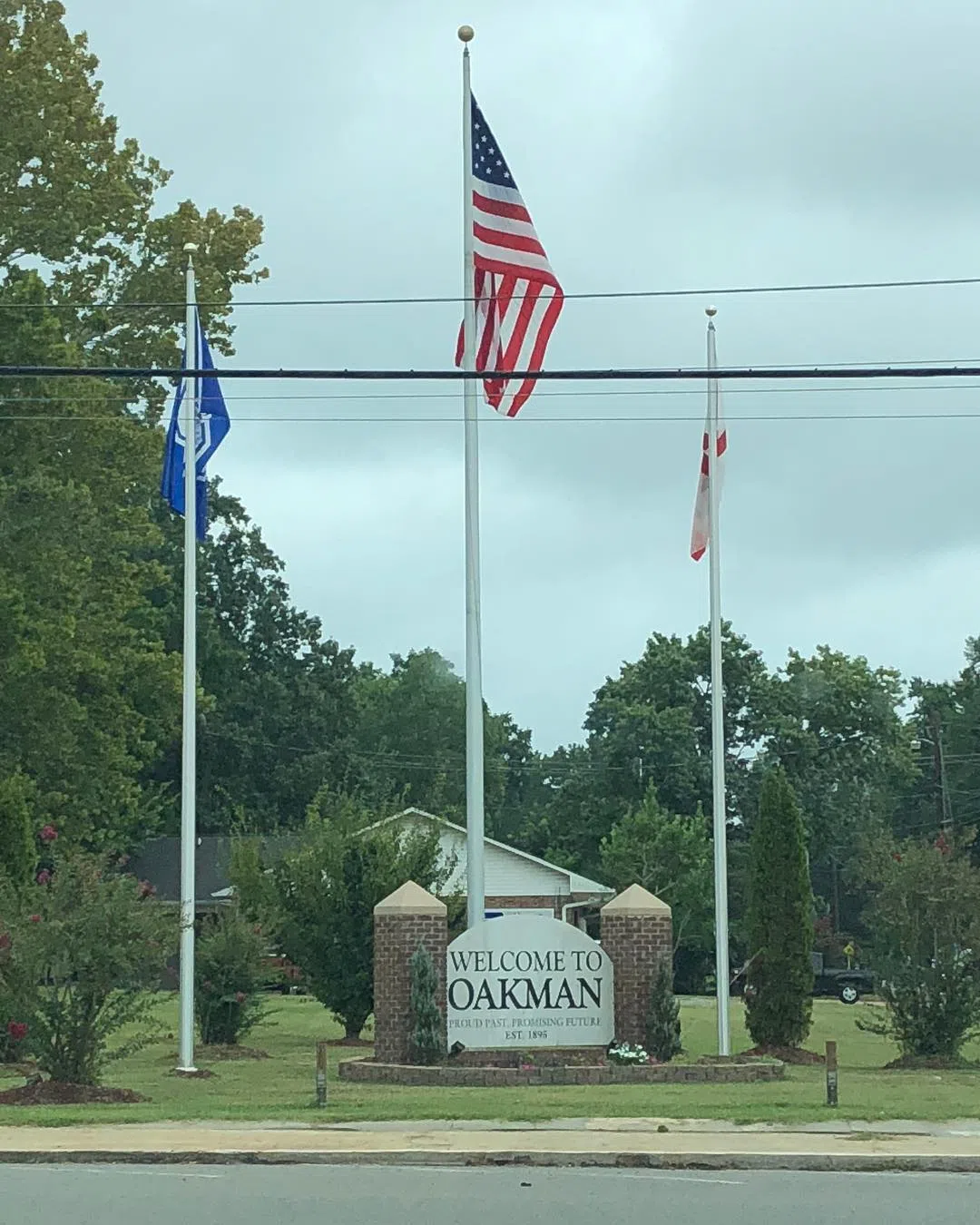 Entrance sign for Oakman, Alabama