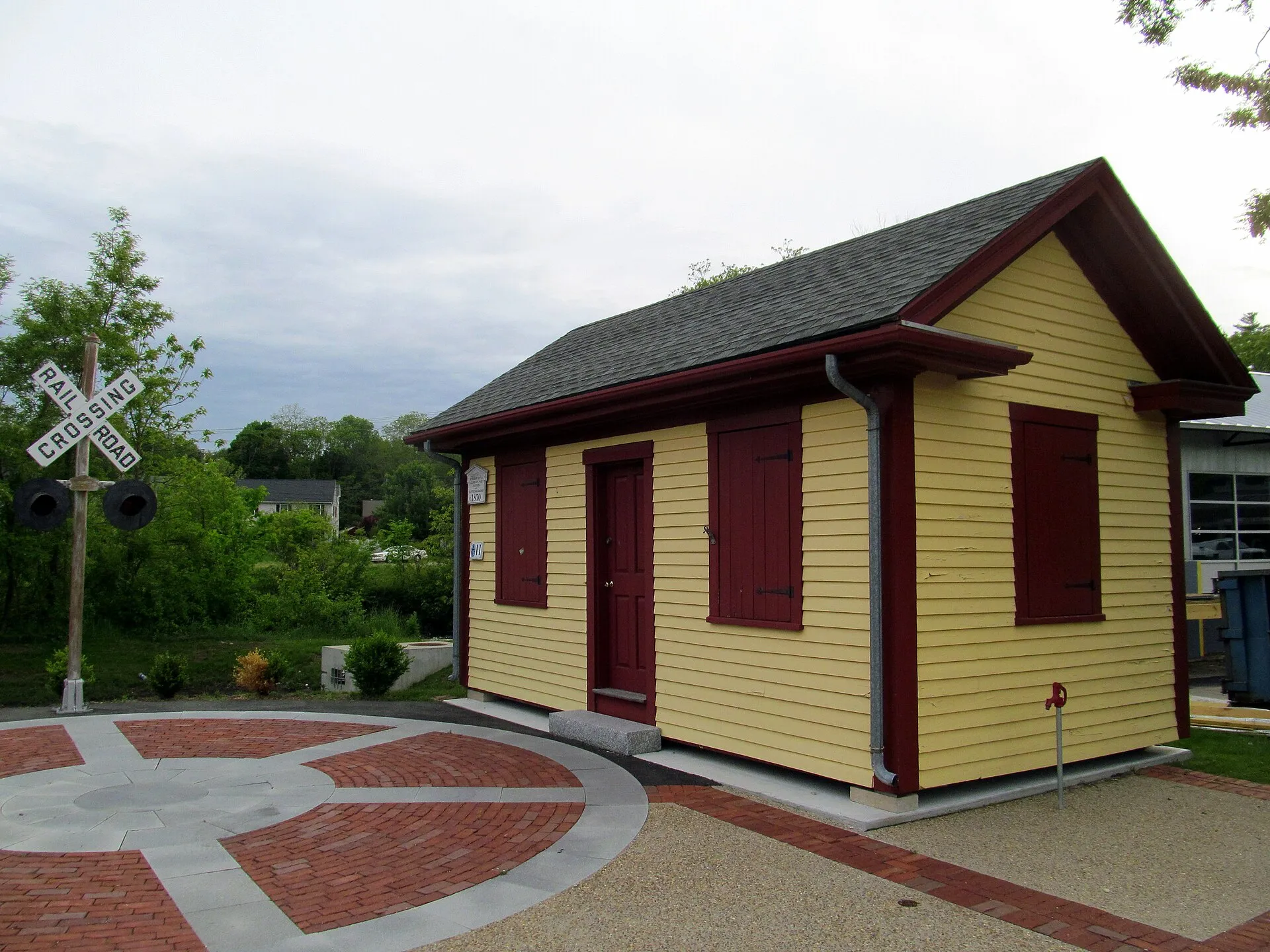The former Salisbury Point station building in May 2017. It was restored in the 1980s and moved to downtown in 2003.