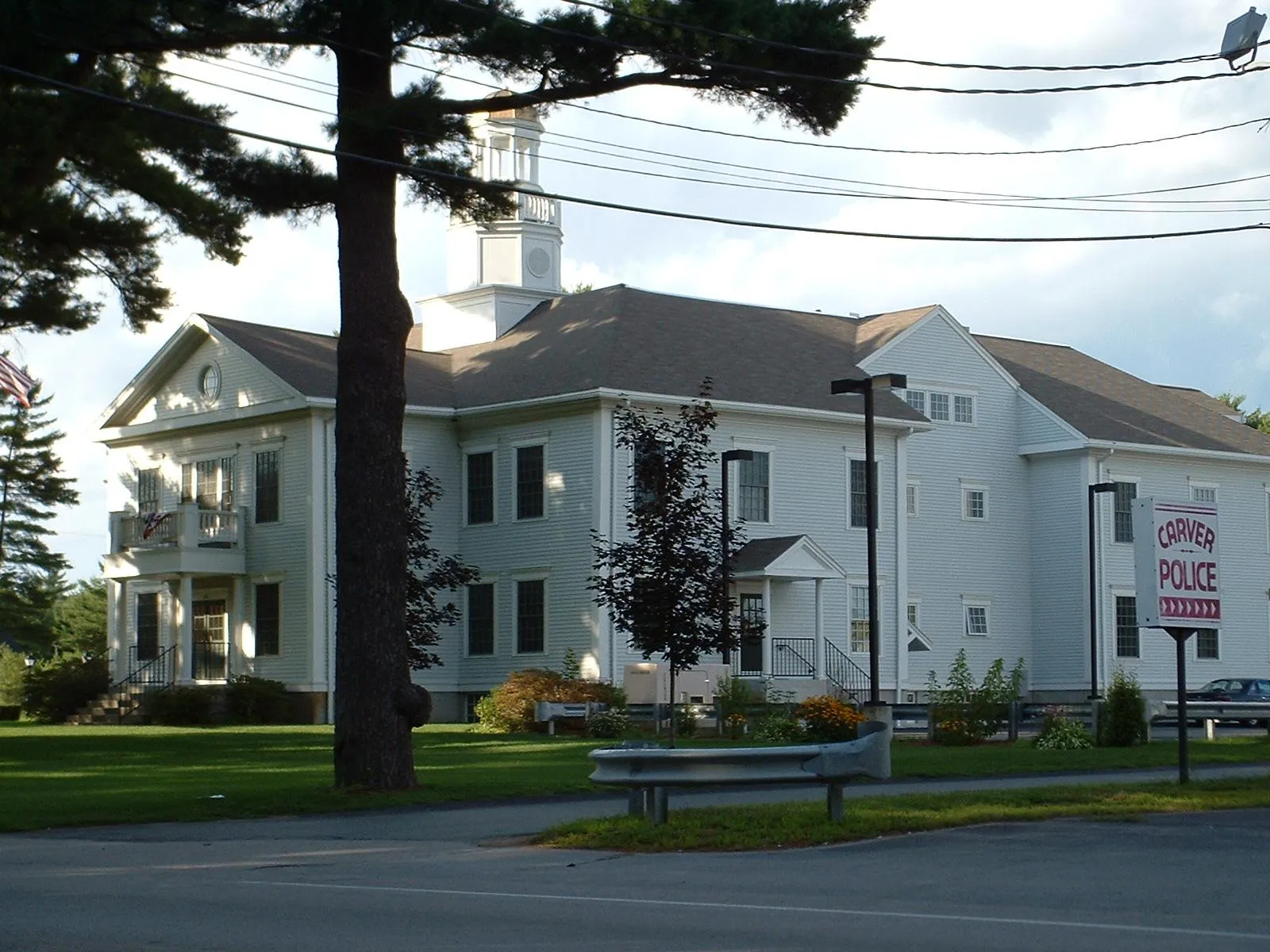 Carver Town Hall, Carver, Massachusetts, from across Route 58.