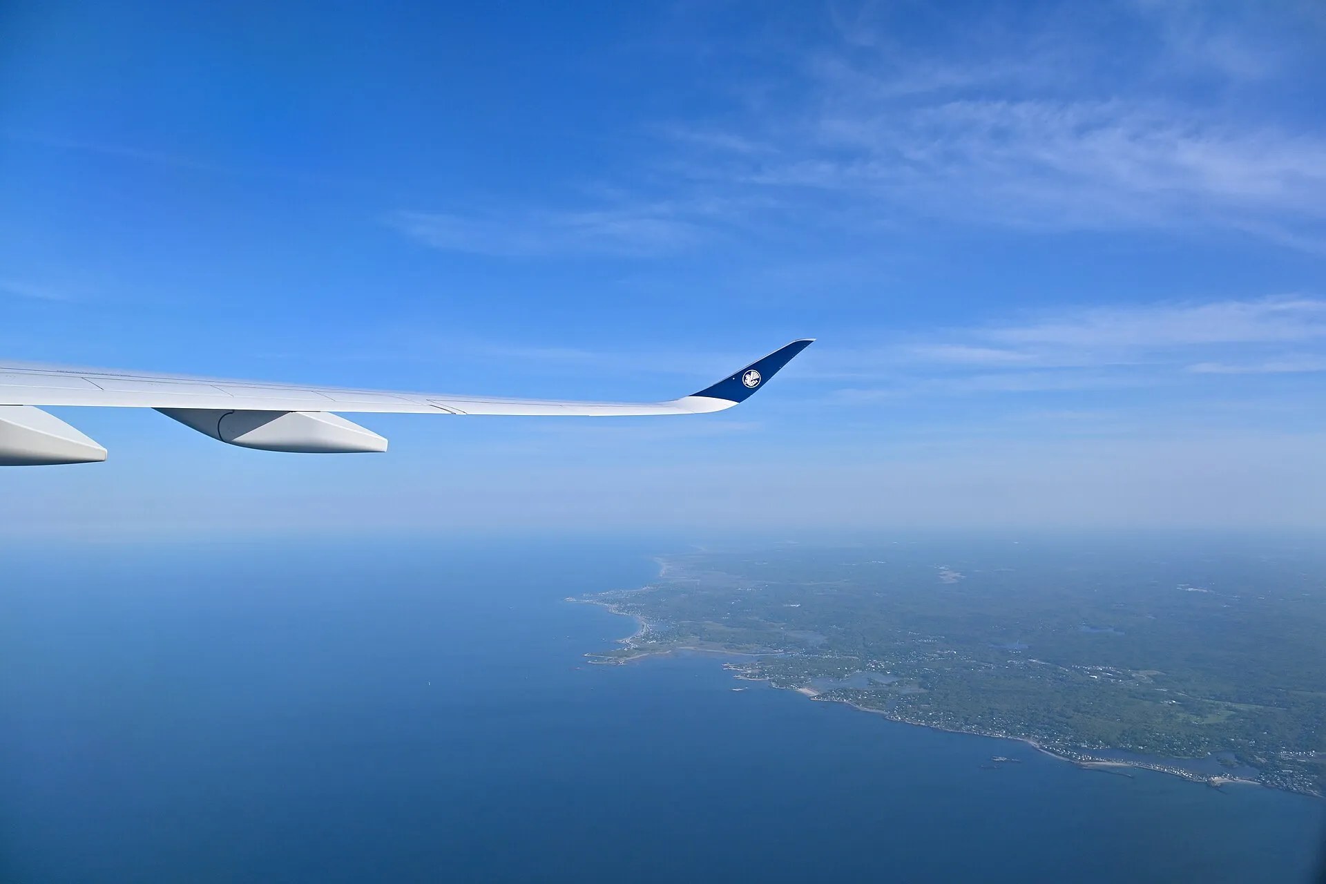 Cohasset and Scituate Massachusetts, as seen from a flight departing Boston