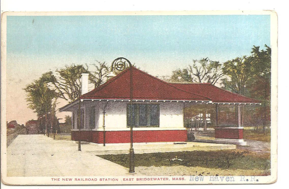 East Bridgewater station on an early postcard.