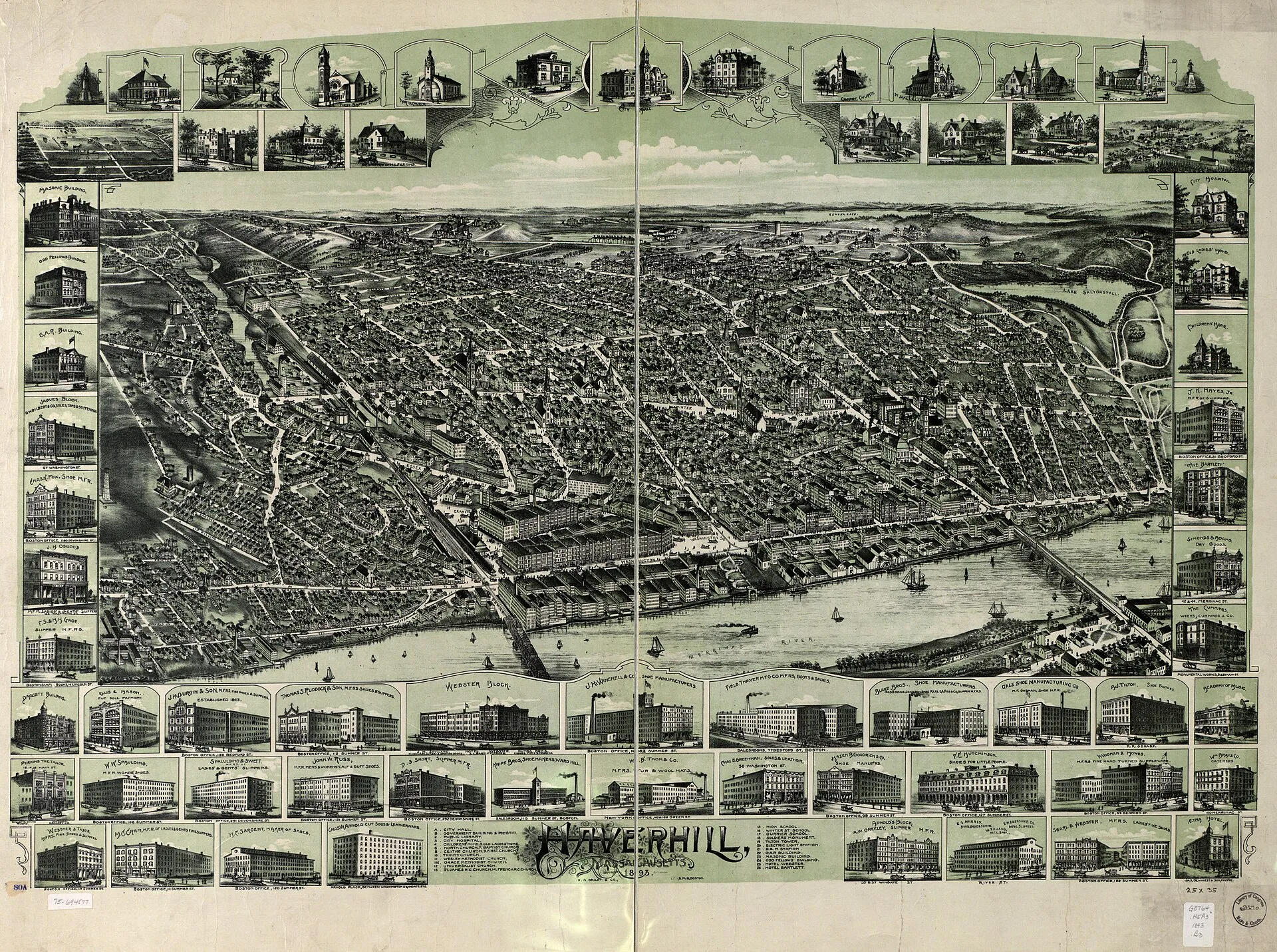 Perspective map not drawn to scale. Bird's-eye-view. LC Panoramic maps (2nd ed.), 296 Available also through the Library of Congress Web site as a raster image. Includes illus. and index to points of interest. AACR2