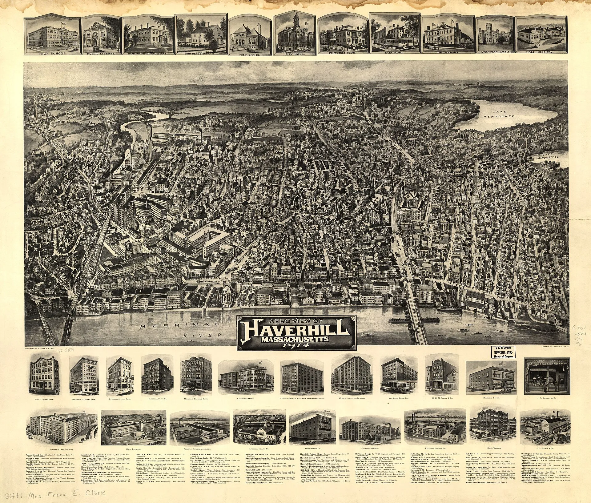 Perspective map not drawn to scale. Bird's-eye-view. LC Panoramic maps (2nd ed.), 297 Available also through the Library of Congress Web site as a raster image. Includes business directory and illus. AACR2