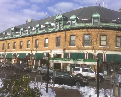 Union Street in Newton Centre, Newton, Massachusetts.