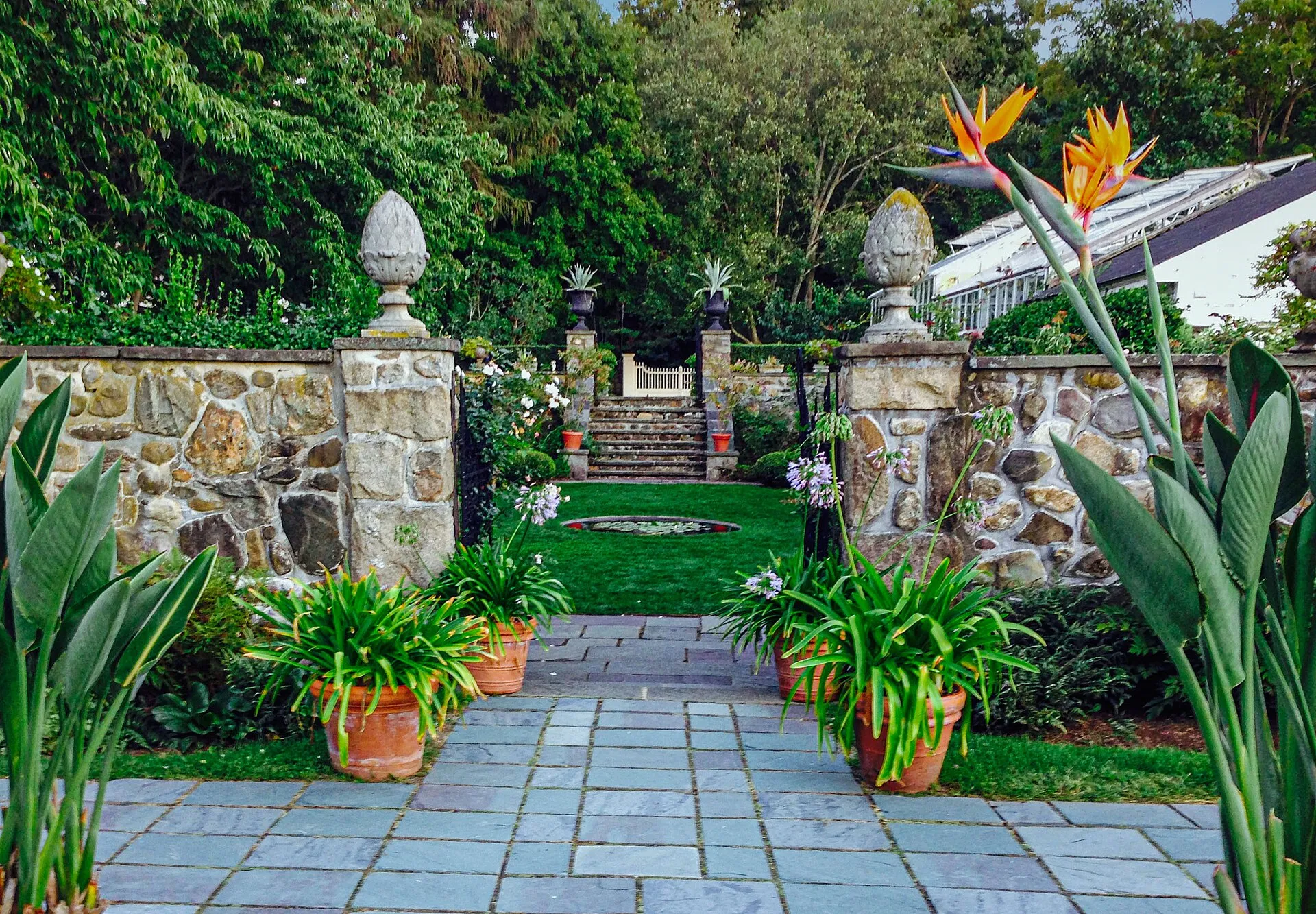 A view of the gardens at Stevens Coolidge Place, North Andover, Massachusetts