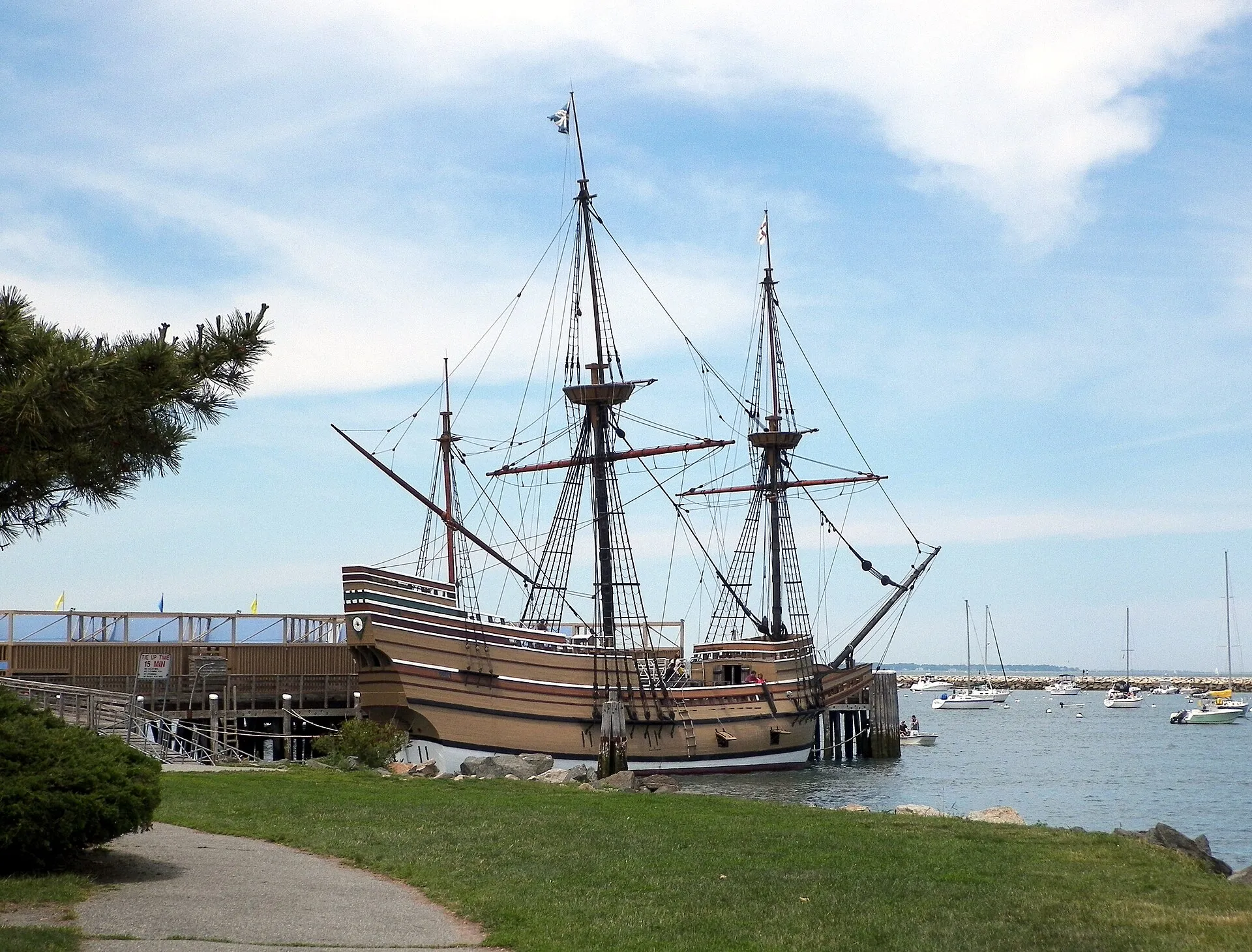 The Mayflower II at Plymouth Harbor.