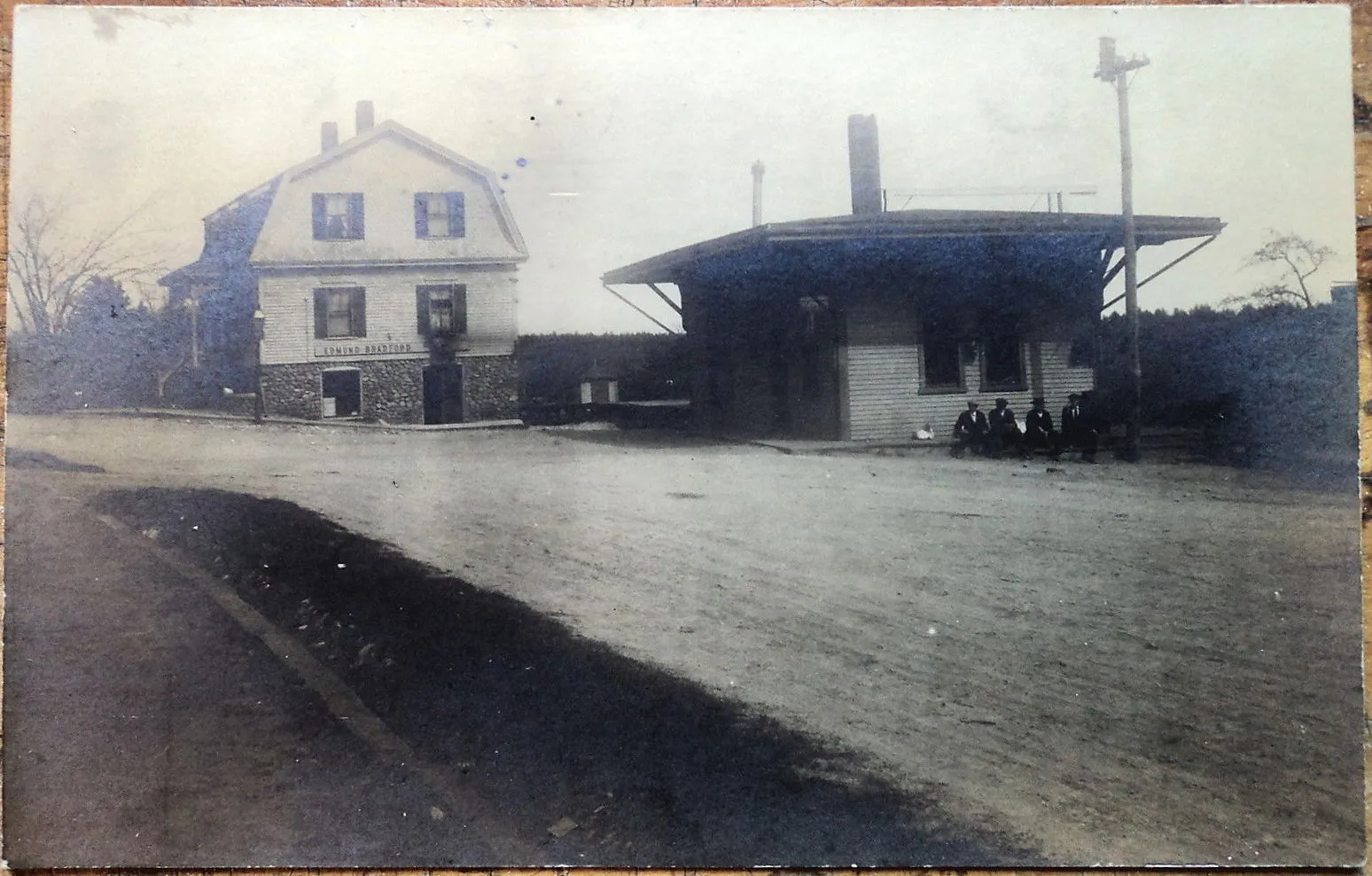 Early postcard of the Plympton railroad station.