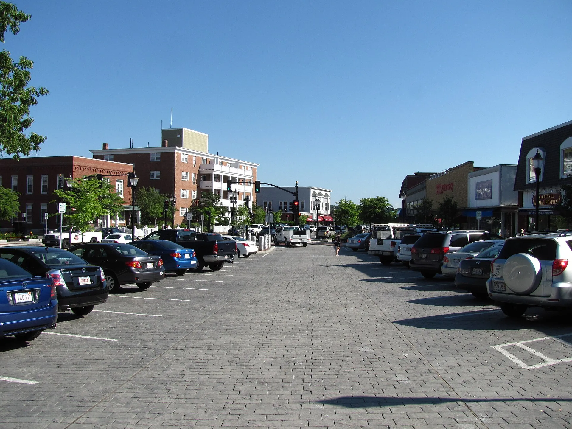 Downtown, Reading Massachusetts - at the corner of Lowell Street and Main Street.