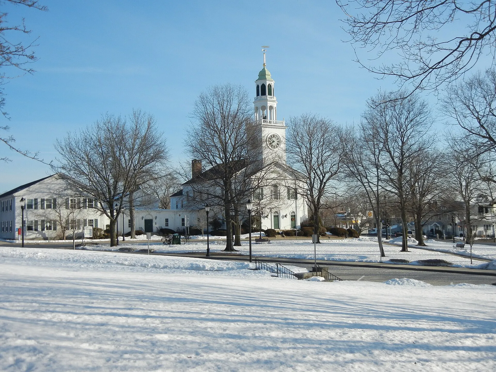 Downtown Reading Massachusetts on March 1, 2014.