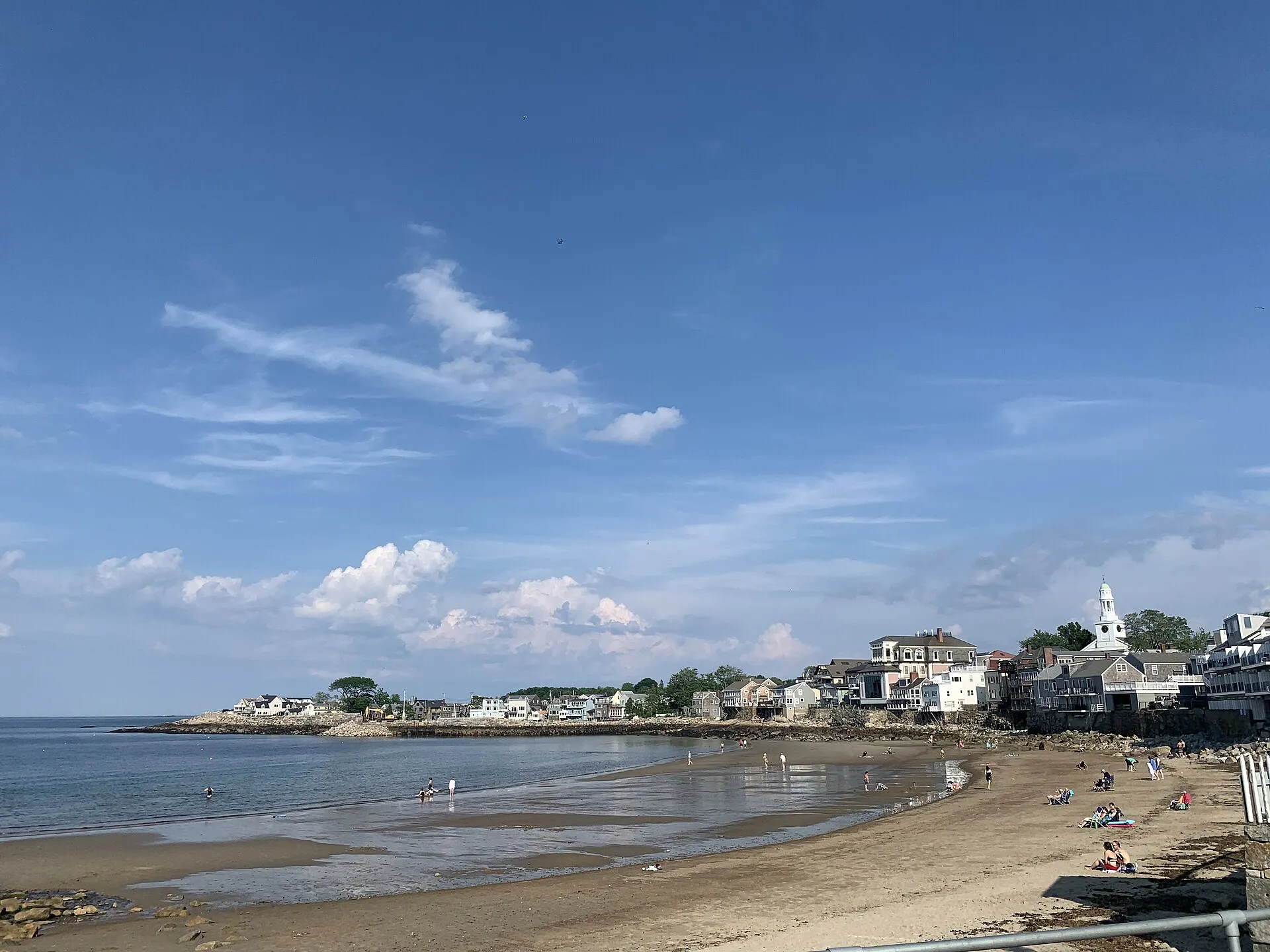 Taken on June 9th, 2021. 5pm in Rockport, Massachusetts. View of the Atlantic Ocean, Central Rockport and the Front Beach.