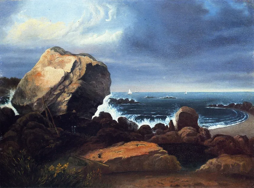 "Scituate Beach, Massachusetts" — painting by Thomas Doughty.