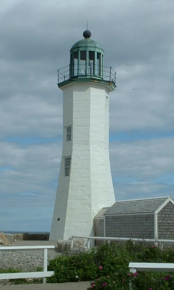 Scituate Lighthouse on Scituate Harbor, Scituate, Massachusetts.