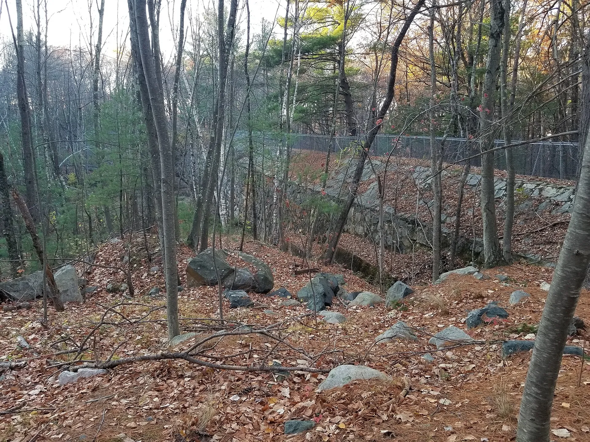 Ford's Folly dam near Nobscot Hill and Wayside Inn in Sudbury Massachusetts MA.