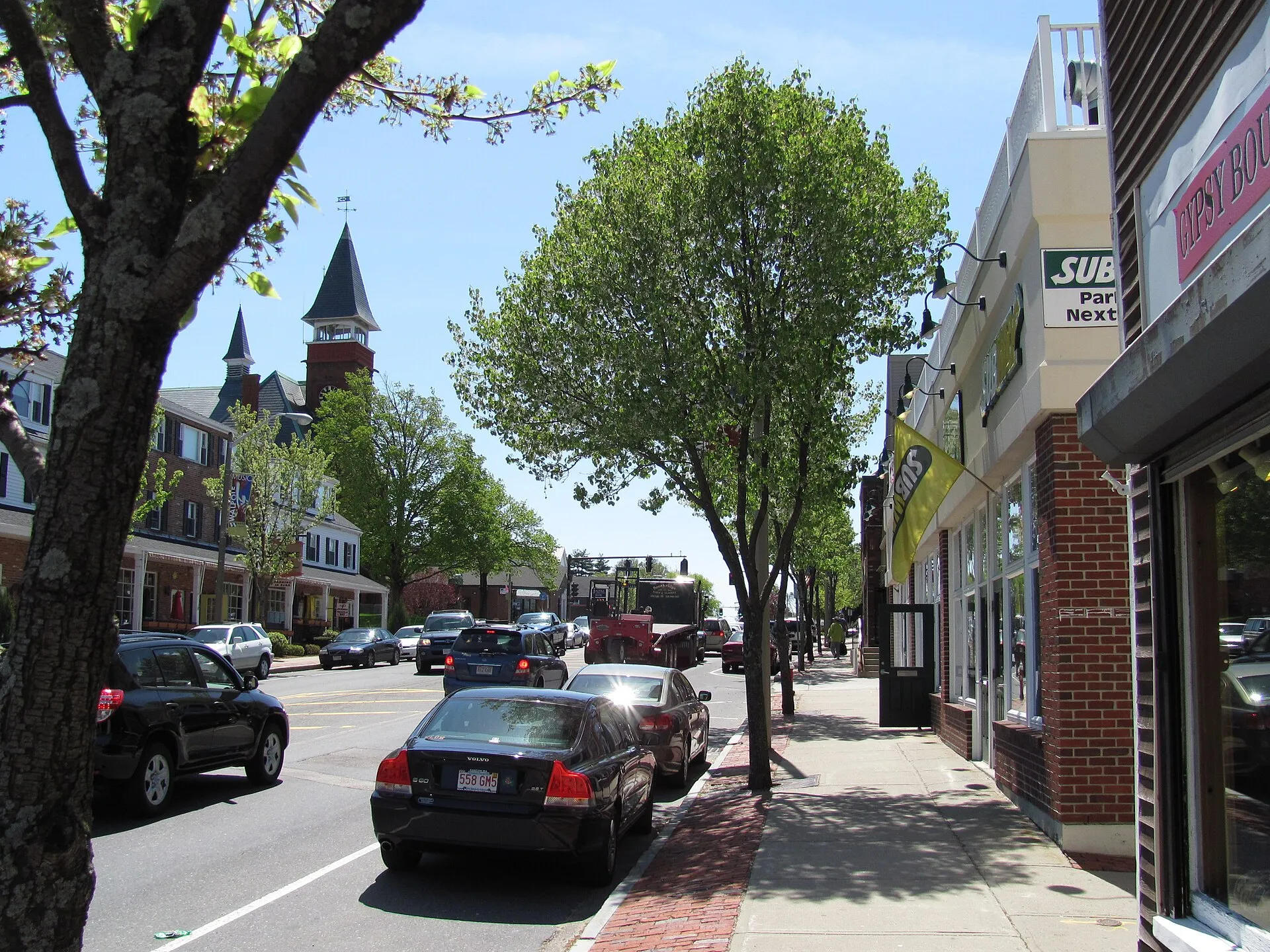 Main Street looking south, Walpole Massachusetts