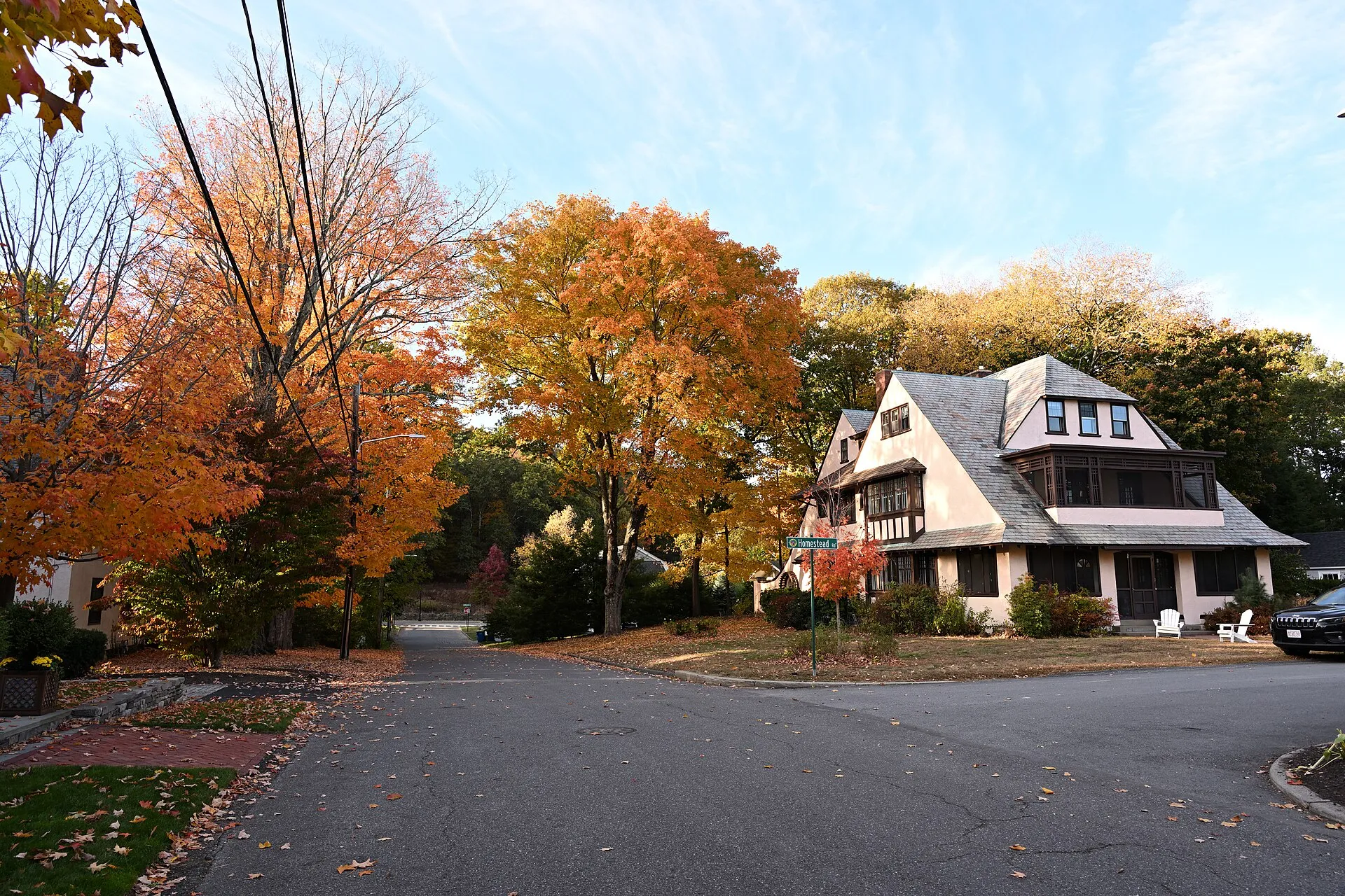 Fall foliage in Wellesley, MA