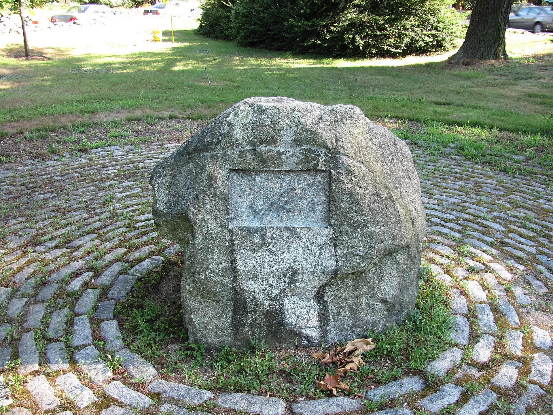Memorial circle in Case Park, Weston Massachusetts.