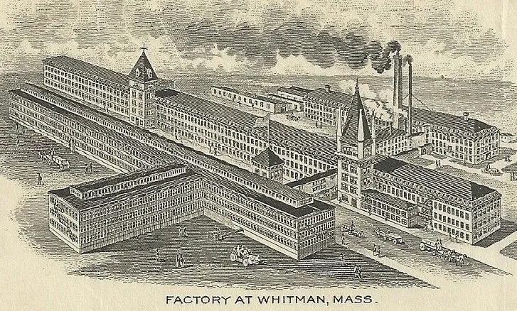 The Commonwealth Shoe & Leather Company's main factory at Whitman, Mass., 1911.