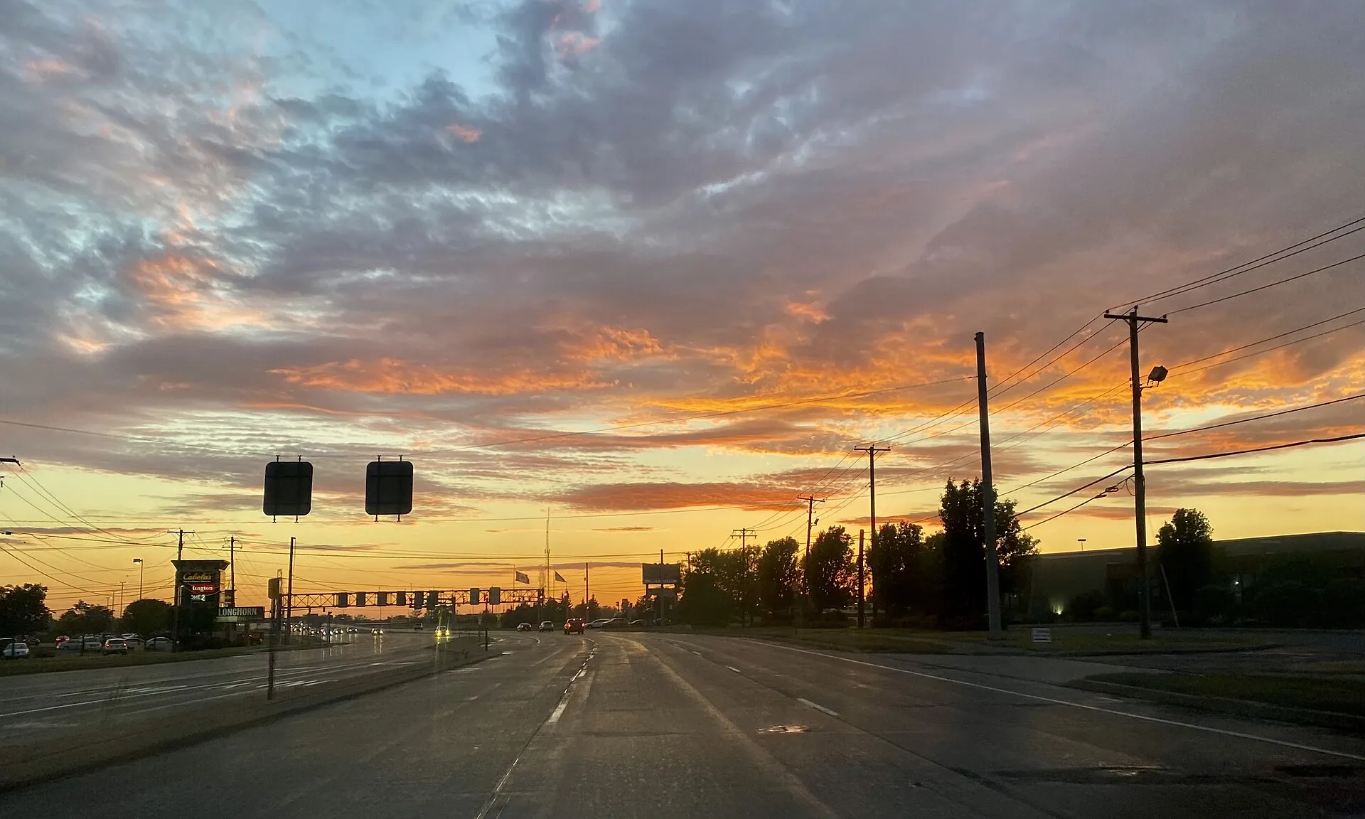 Sunset over Walden Avenue