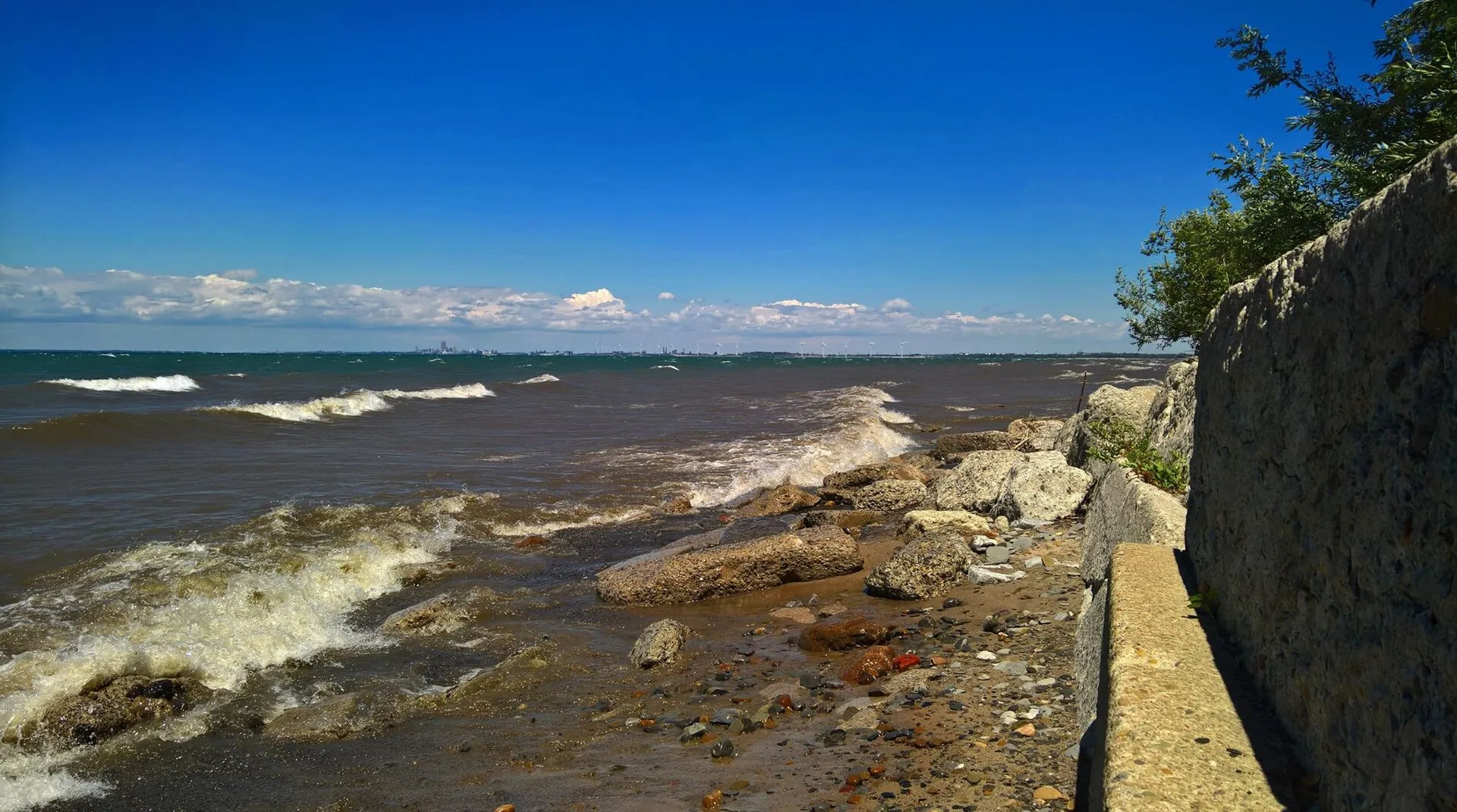 Lake Erie shore at Hamburg
