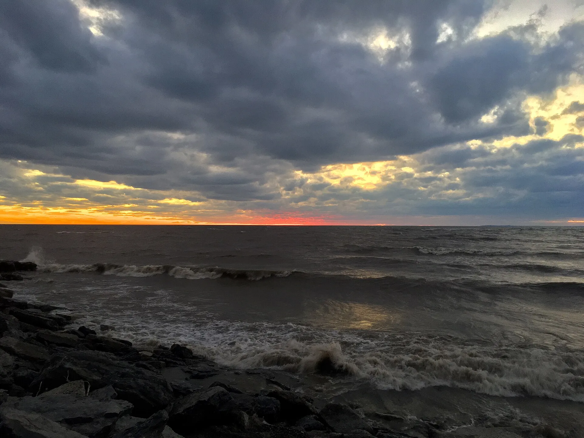 Lake Erie sunset at Athol Springs, Hamburg