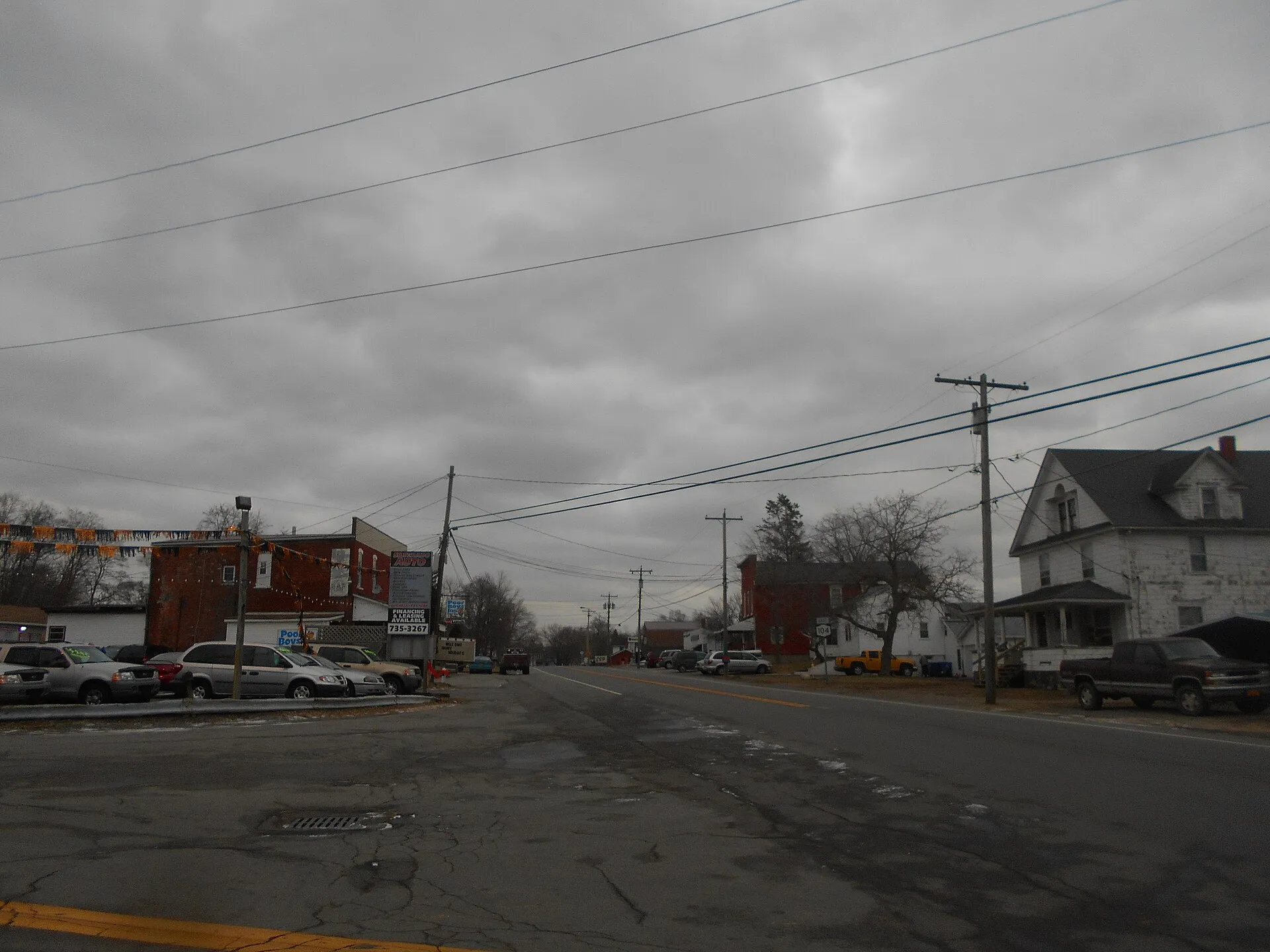 NY 104 in Johnson Creek (hamlet within the Town of Hartland)