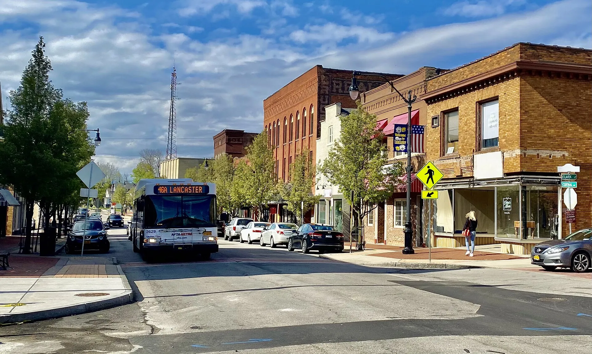 NFTA Metro Bus in downtown Lancaster