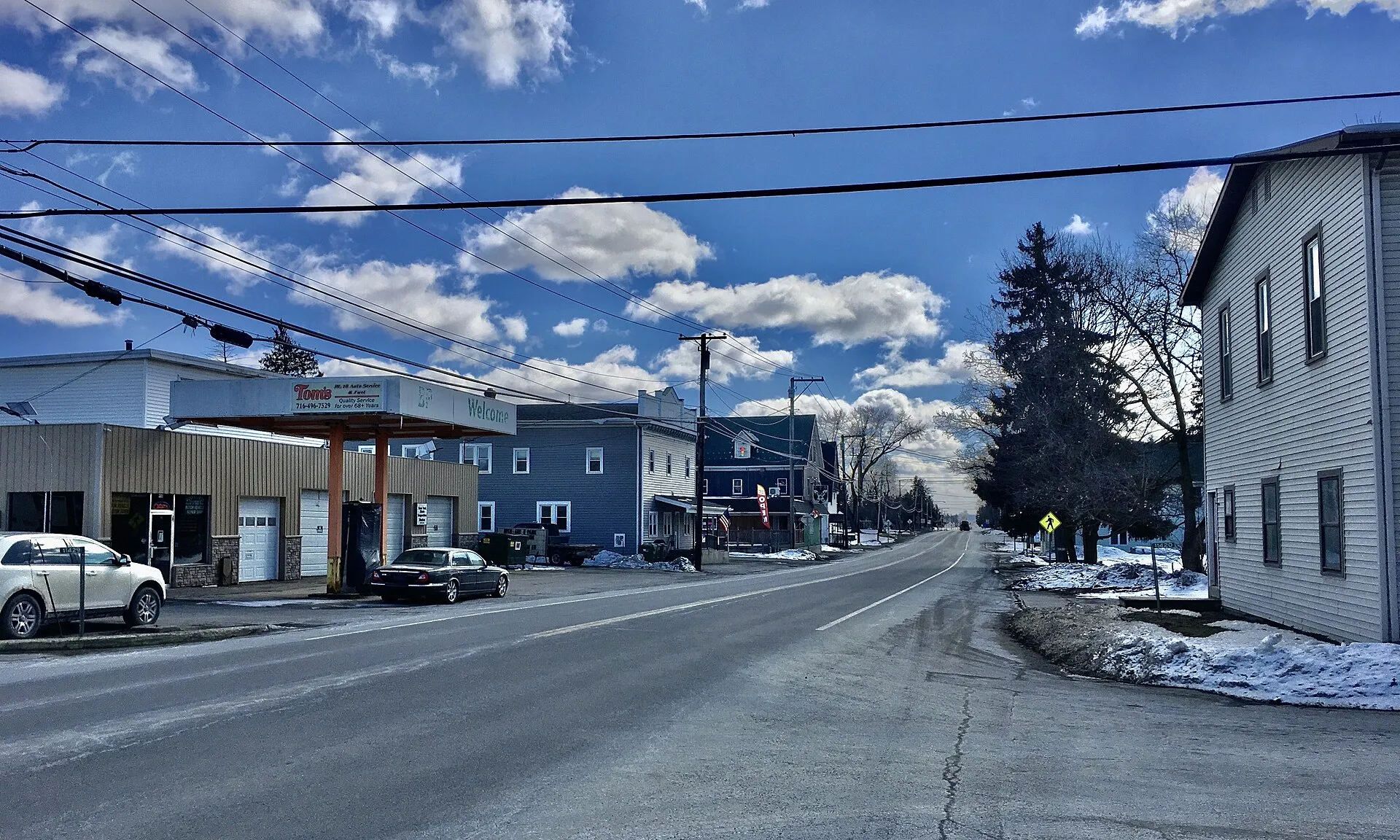 NY Route 16 in Chaffee (hamlet within the Town of Sardinia)