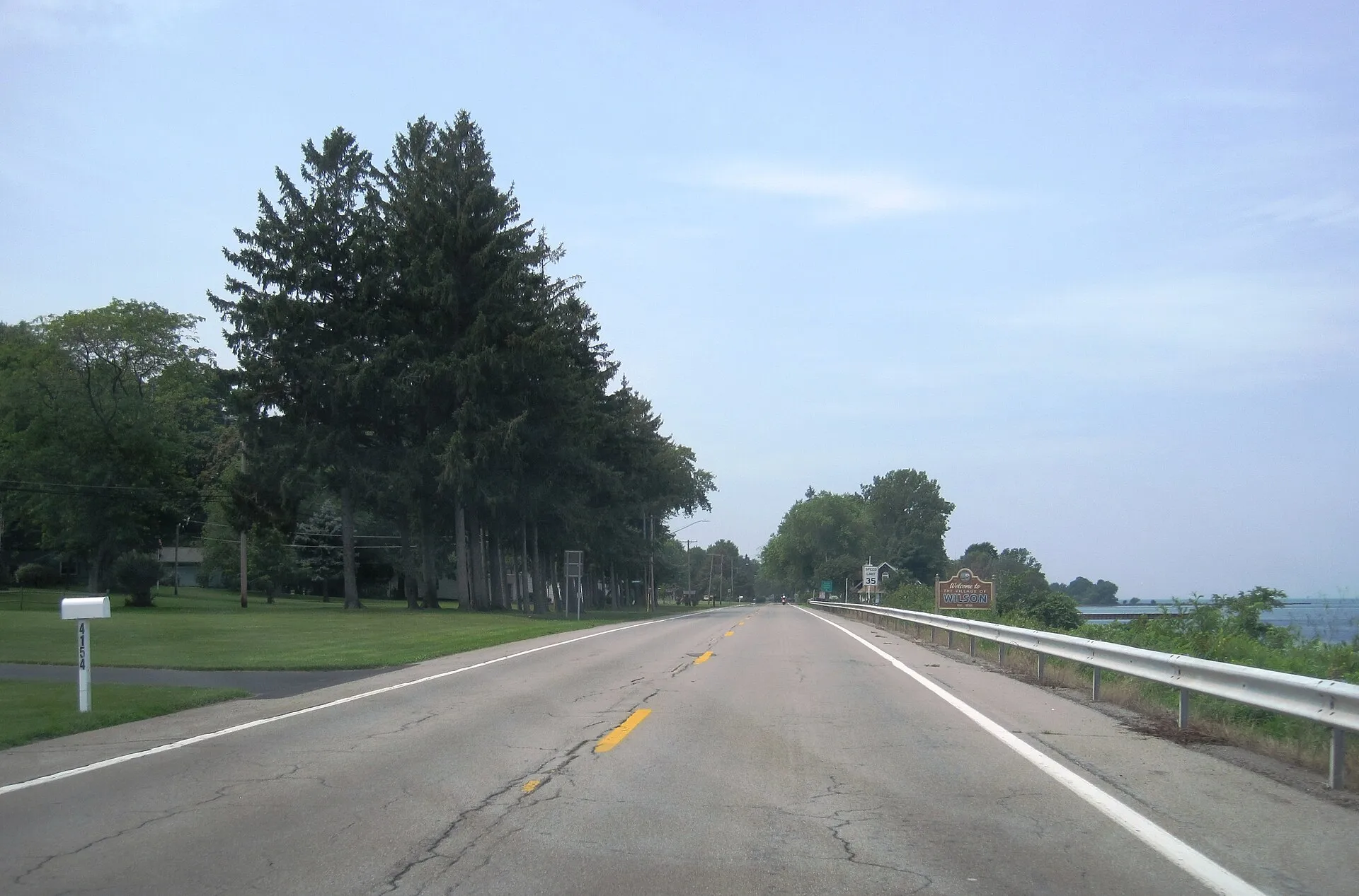 NY Route 18 entering the Village of Wilson