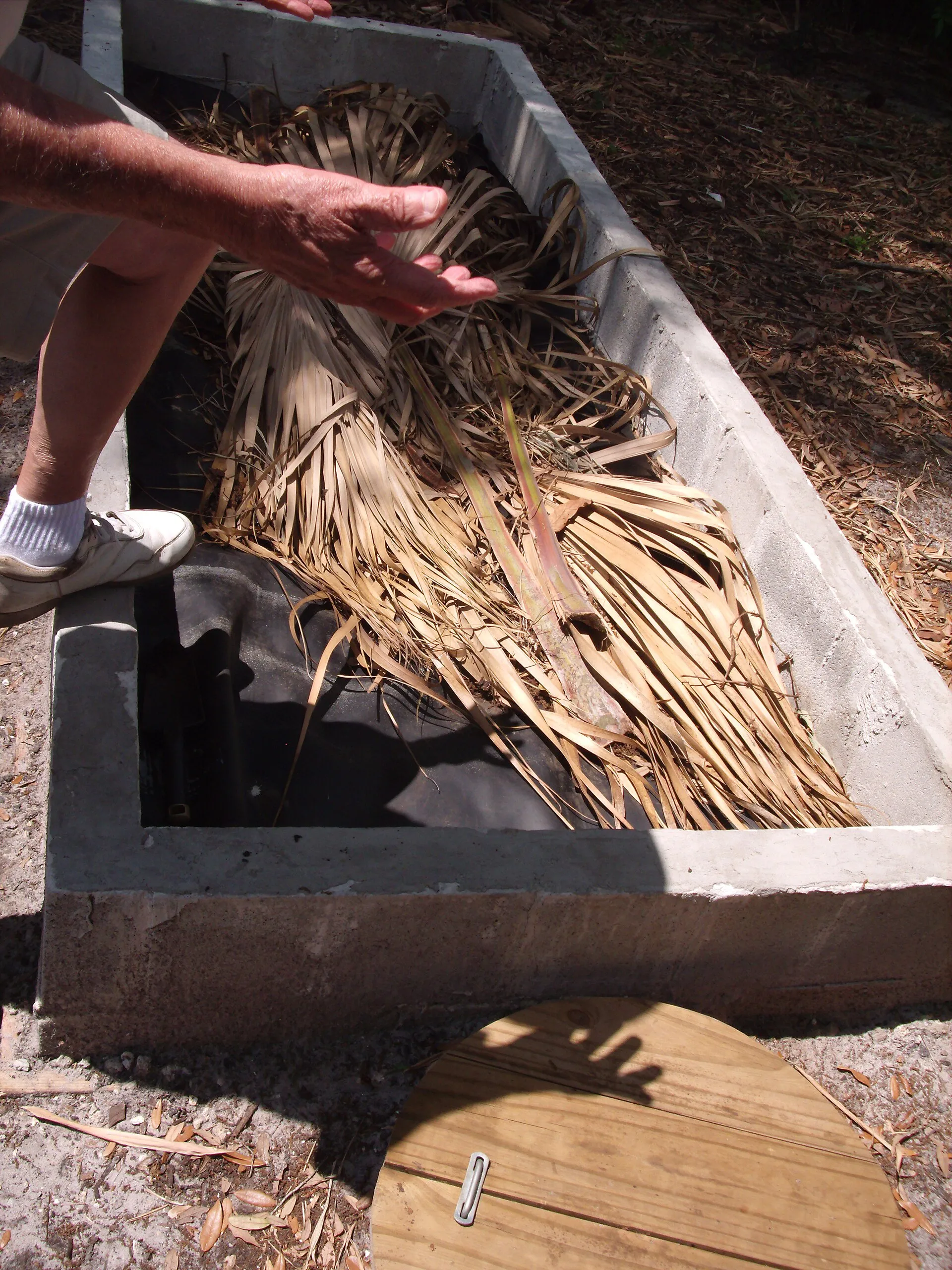 A worm compost bed at ECHO (Educational Concerns for Hunger Organization) in North Fort Myers.