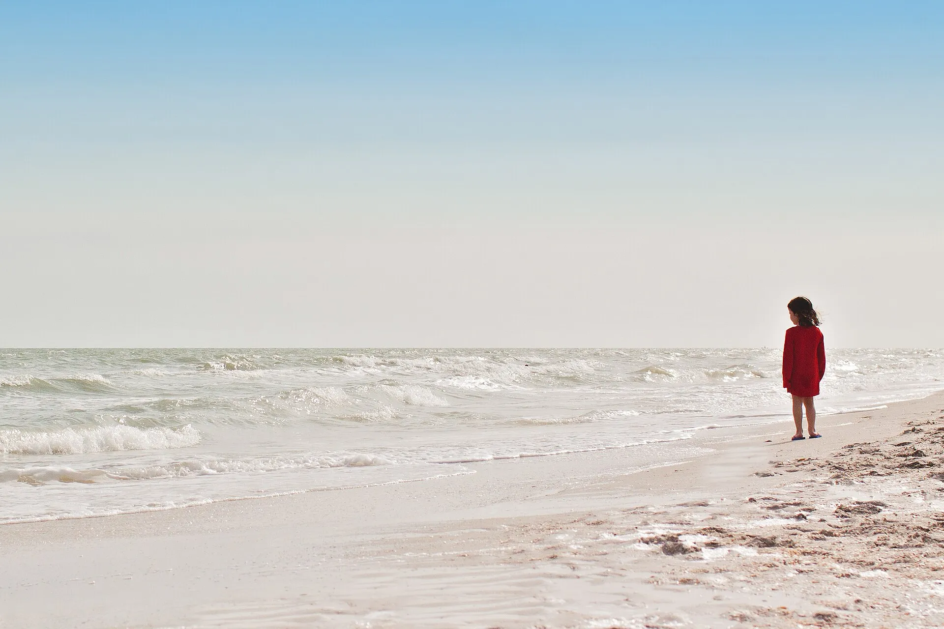 Child on the beach, Sanibel.