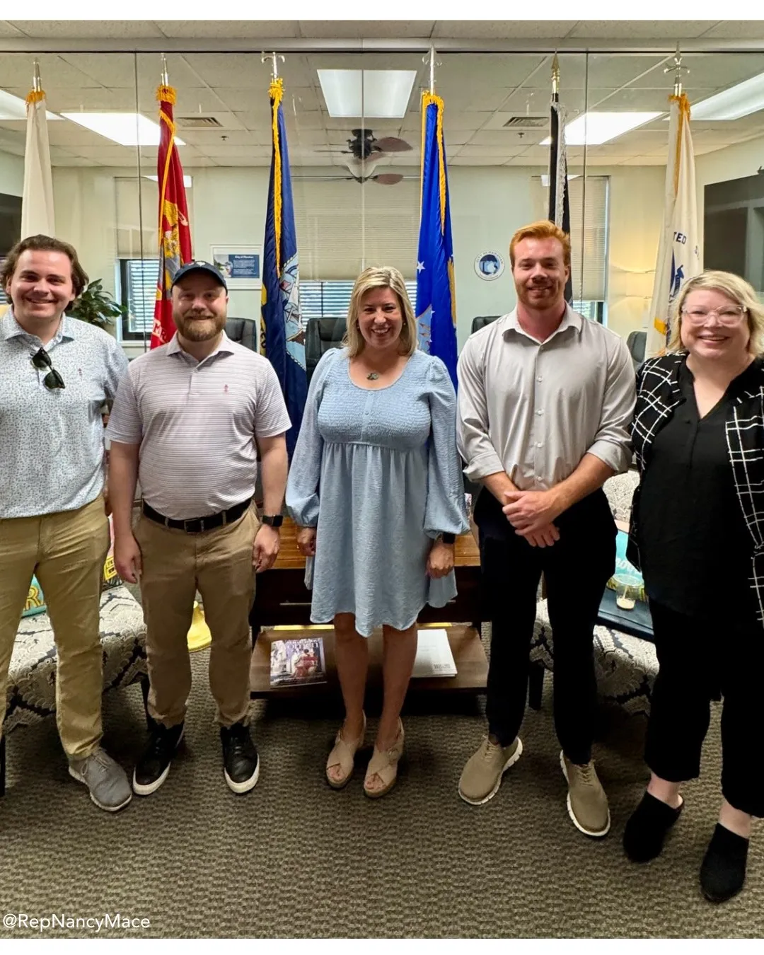 Hanahan mayor Christie Rainwater meeting with visitors in 2025.