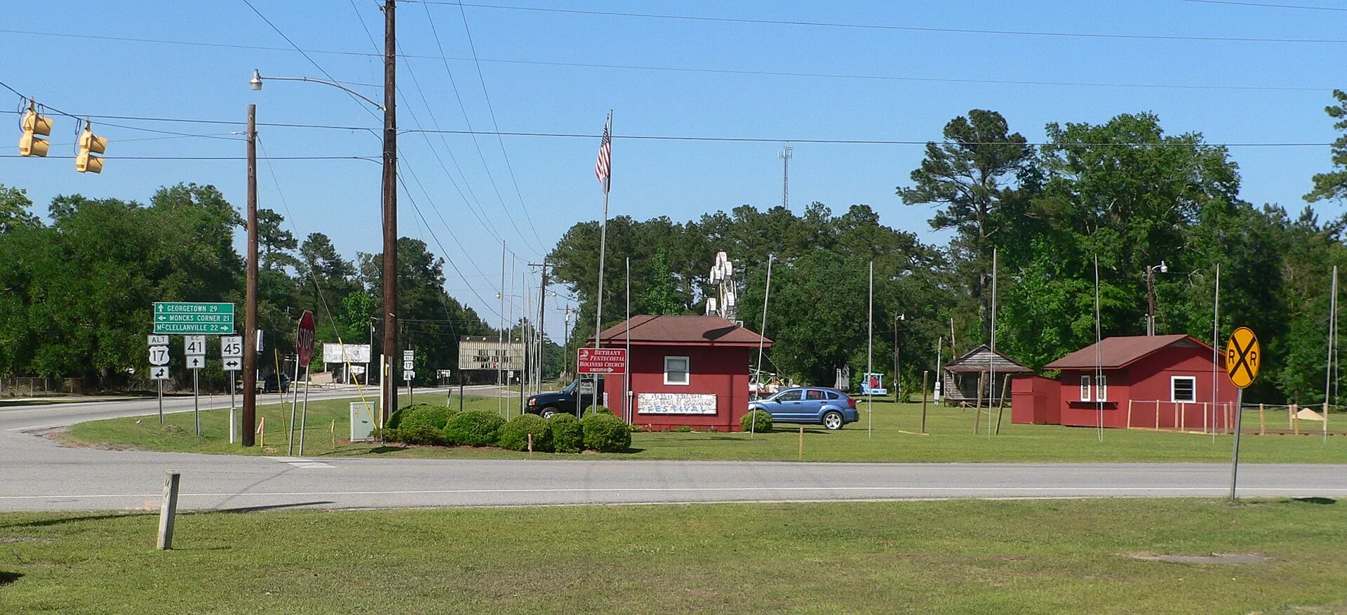 Preparations for the Hell Hole Swamp Festival, Jamestown.