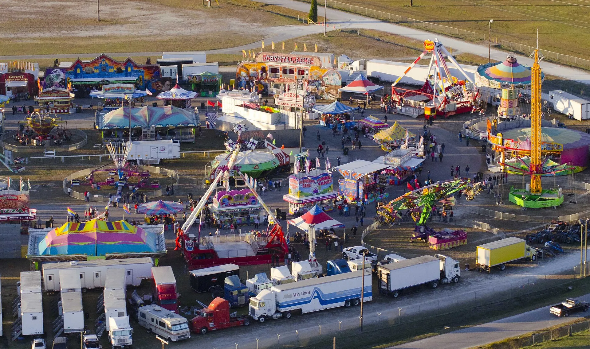 Aerial view of the Coastal Carolina Fair at Exchange Park, Ladson.