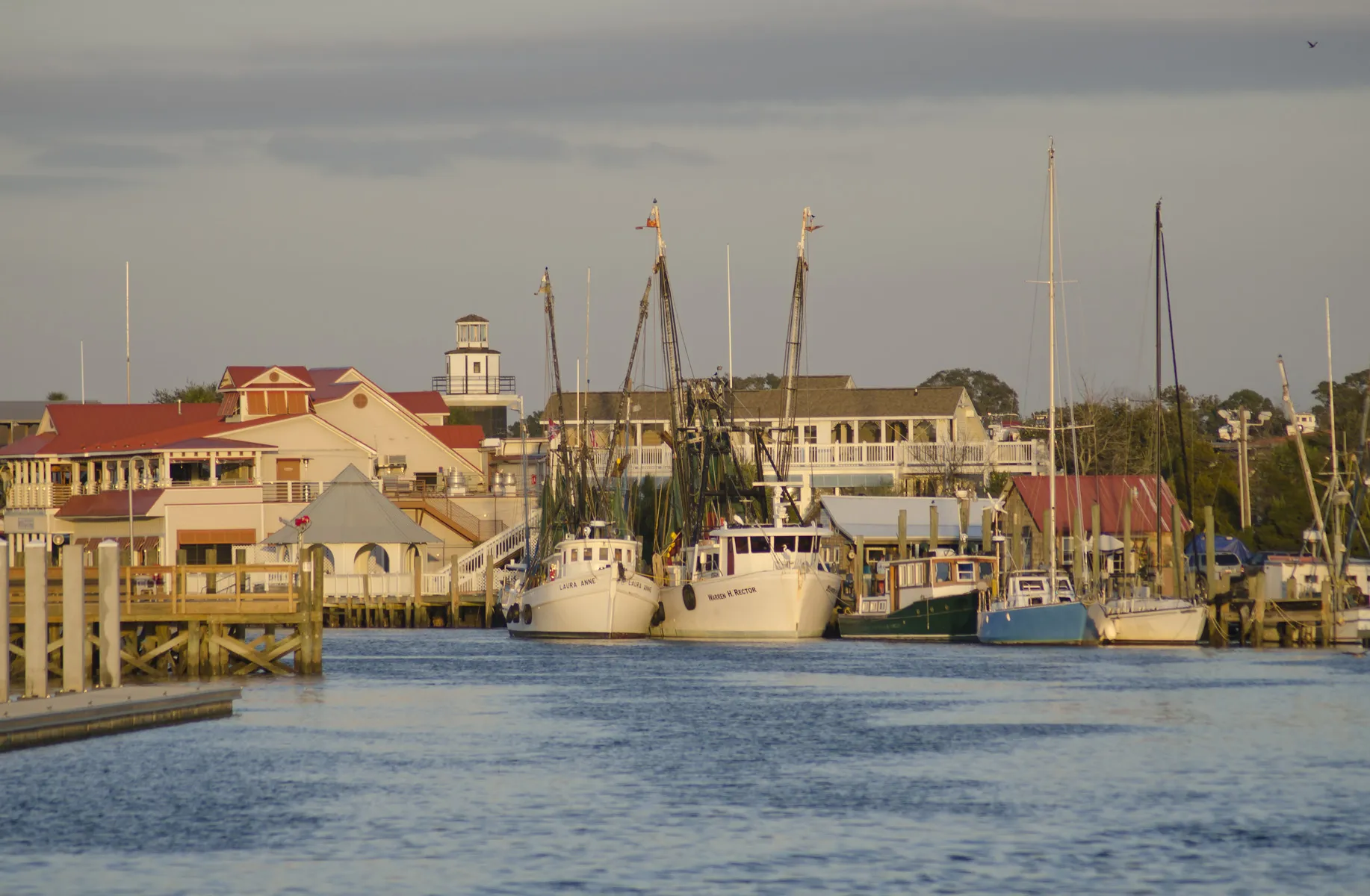 Shem Creek at dusk.