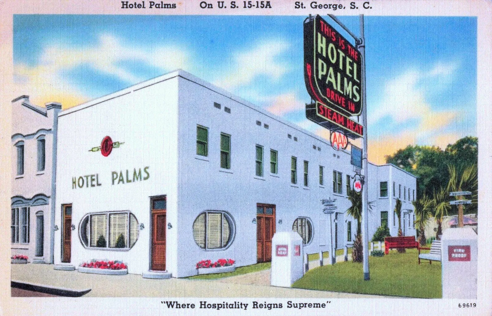 The Hotel Palms, St. George (historic postcard).