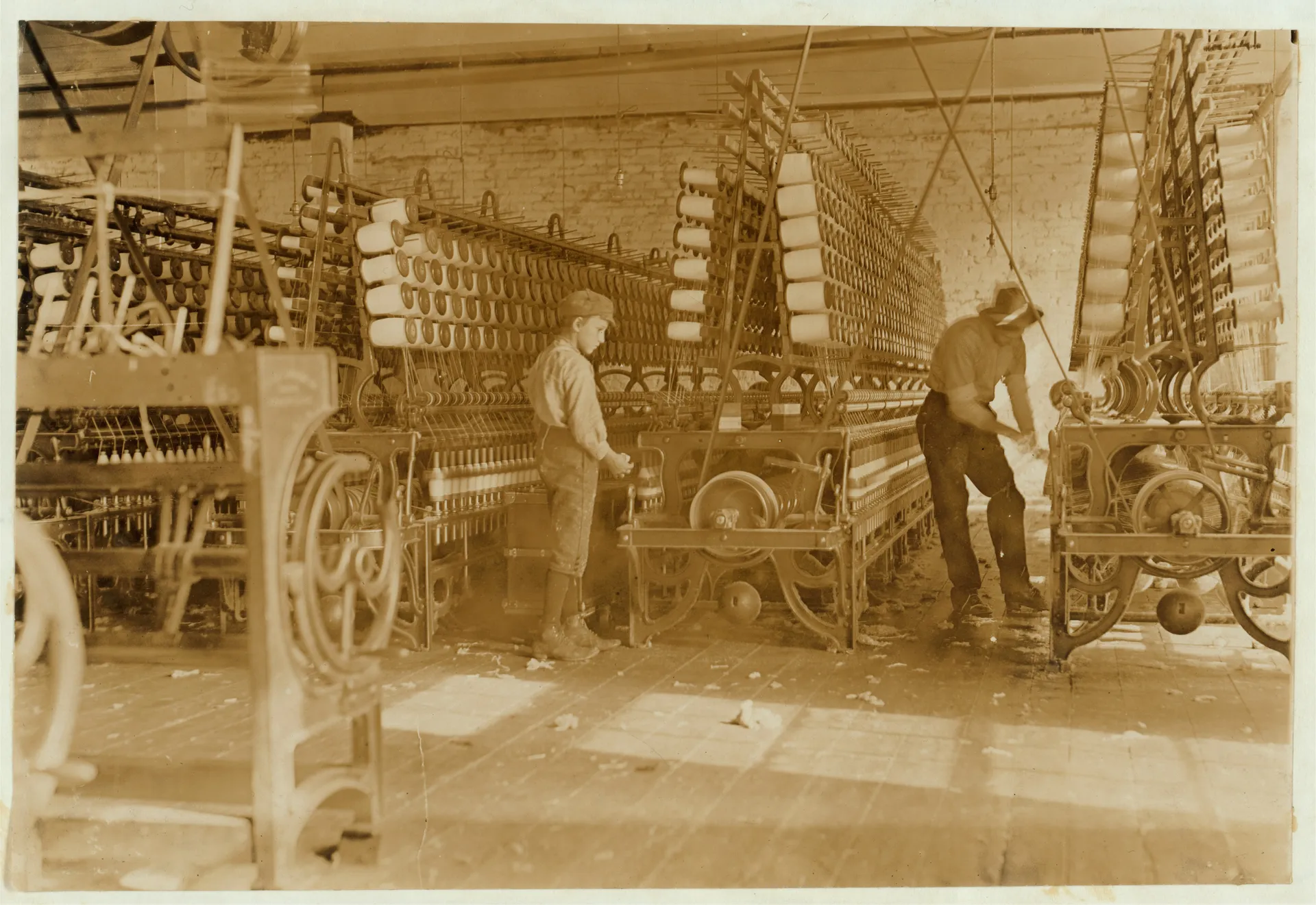 Title: A doffer in the Melville Mfg. Co., Cherryville, N.C. Abstract: Photographs from the records of the National Child Labor Committee (U.S.) Physical description: 1 photographic print. Notes:...
