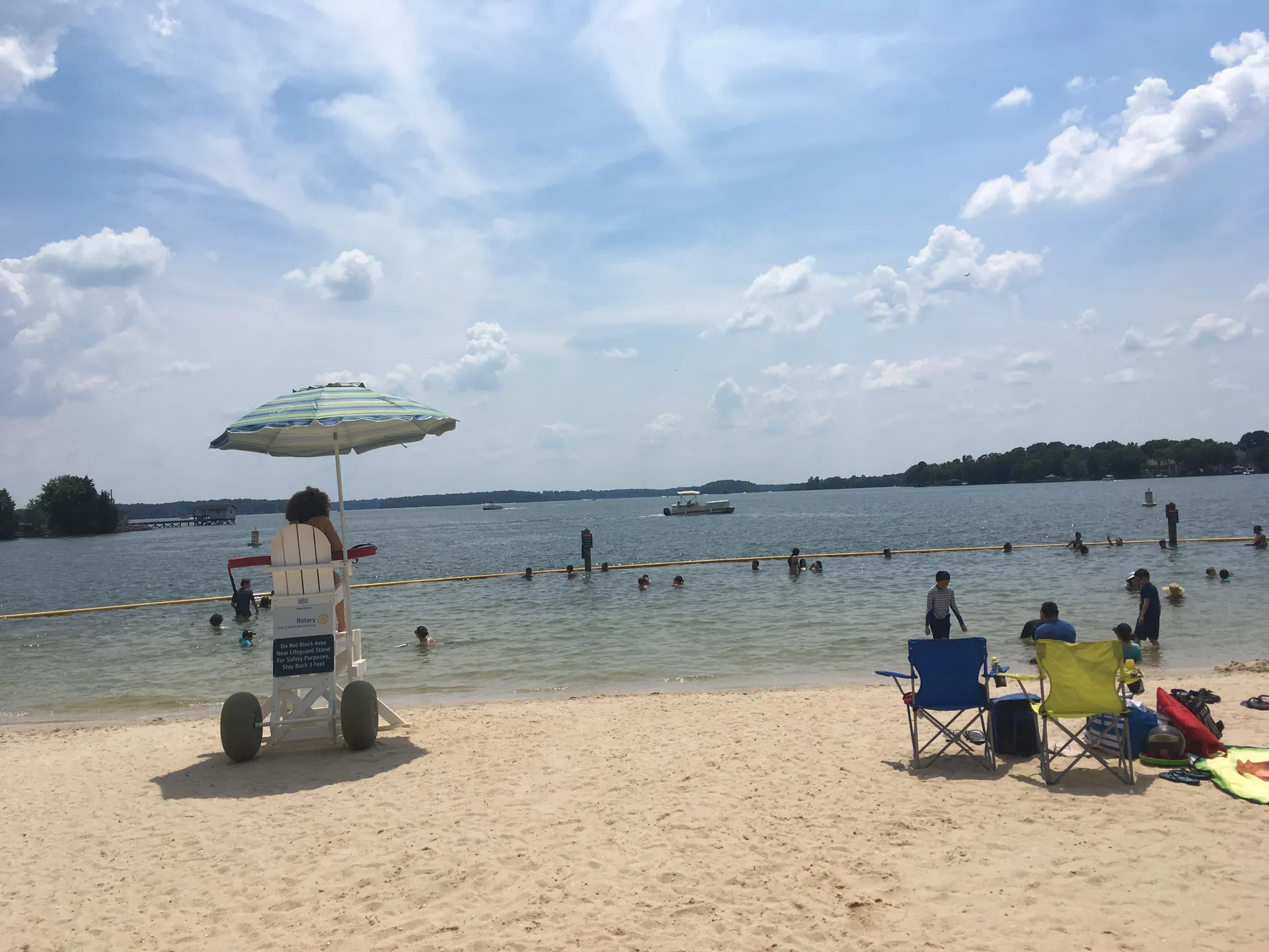 Beach on Lake Norman in Ramsey Creek Park in Cornelius, North Carolina
