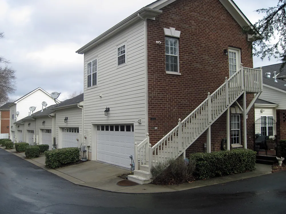 The town homes at the ends of the rows are the only ones that have accessory dwelling units. Perhaps its because they need side entrance? This work is licensed under a Creative Commons Attribution...